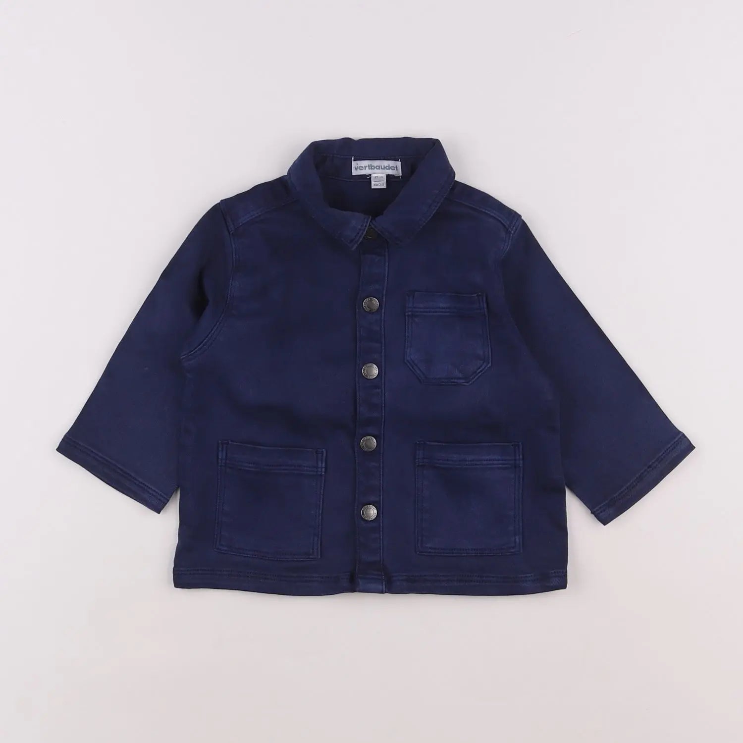 Vertbaudet - chemise bleu - 6 mois