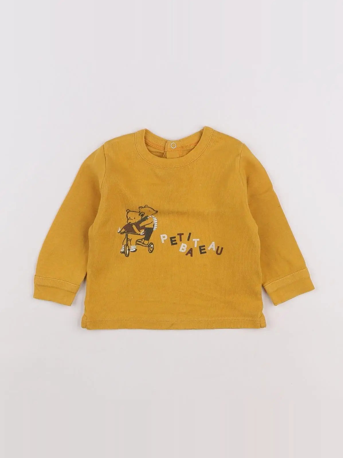 Petit Bateau - tee-shirt jaune - 6 mois