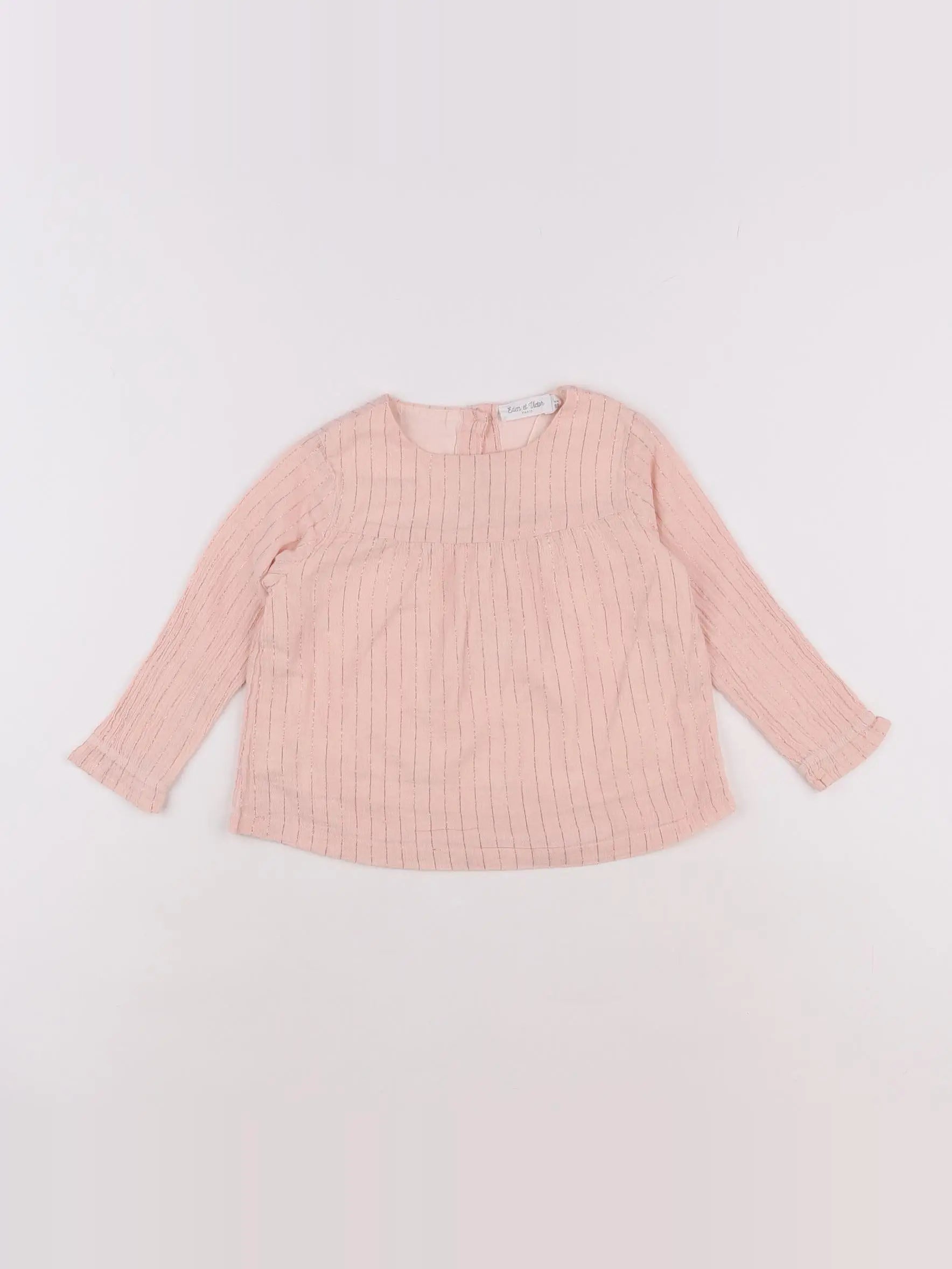 Eden & Victor - blouse rose, or - 2 ans