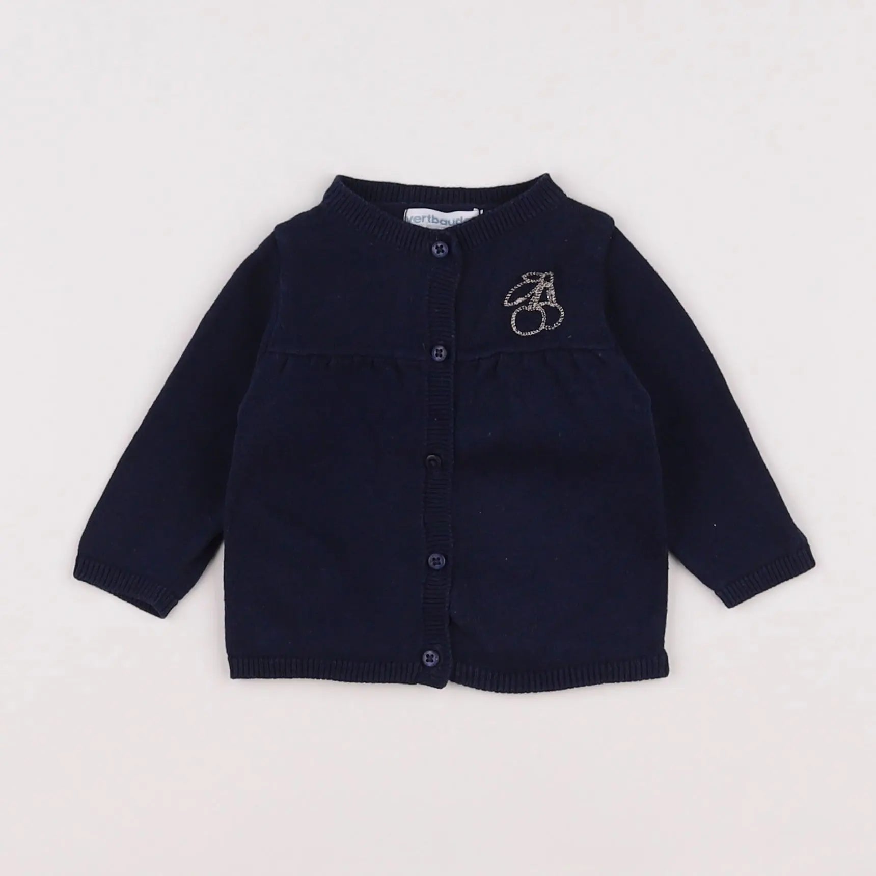 Vertbaudet - gilet bleu - 3 mois