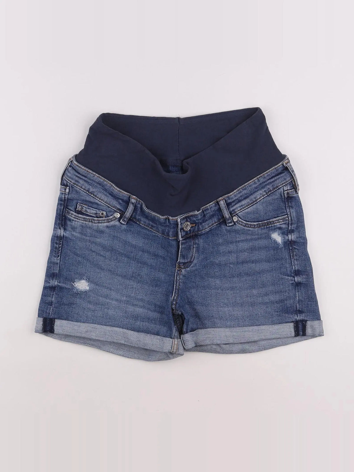H&M - short grossesse bleu - 34