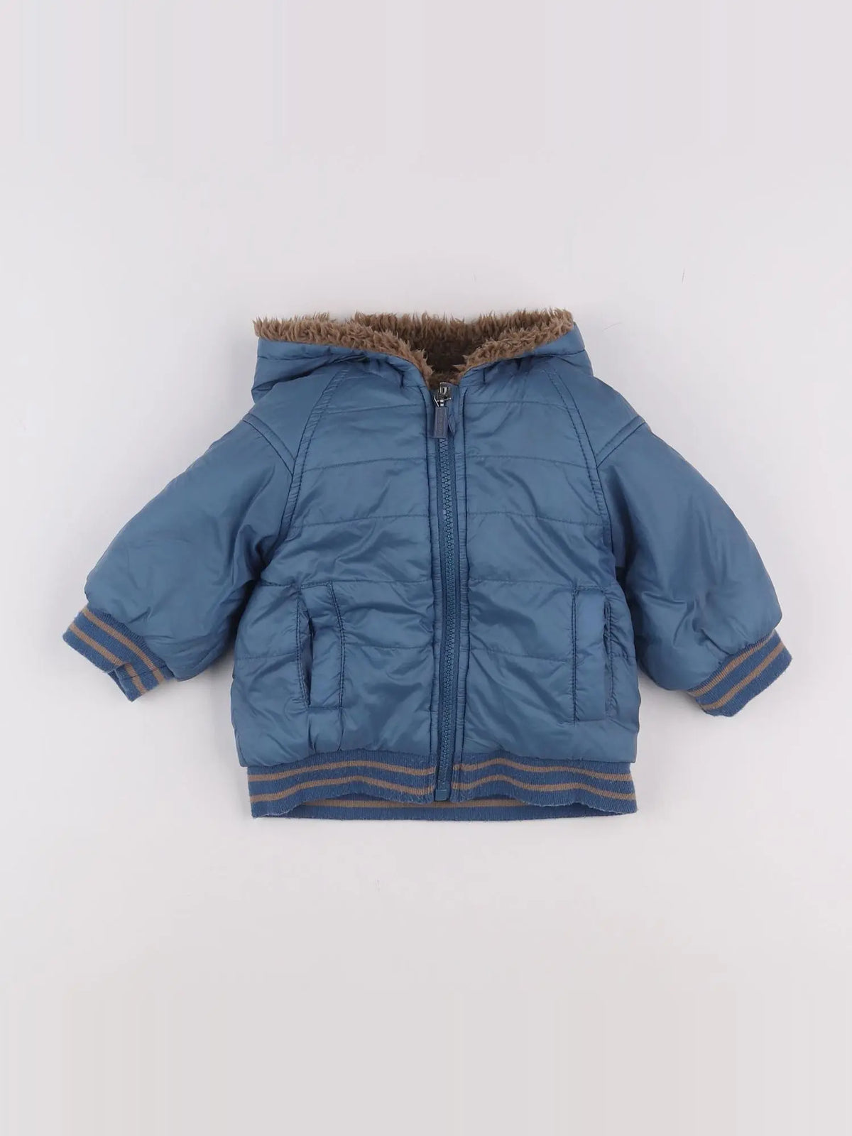 Vertbaudet - doudoune bleu - 9 mois