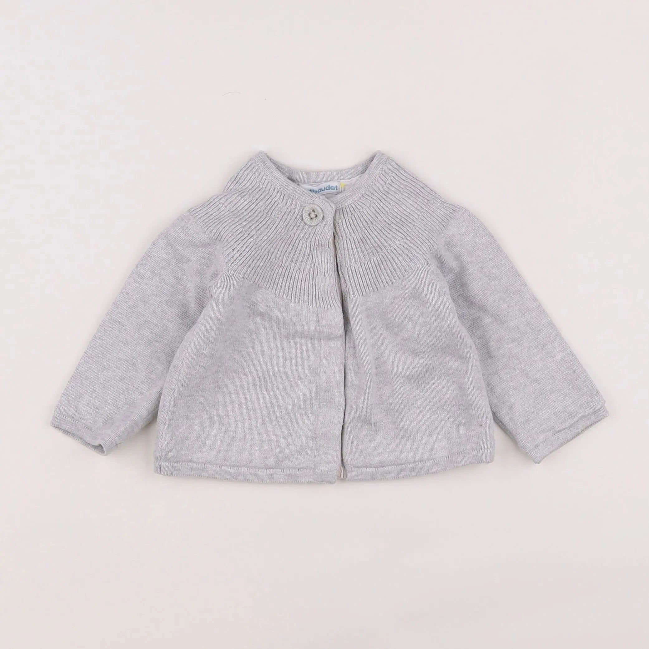 Vertbaudet - gilet gris - 6 mois