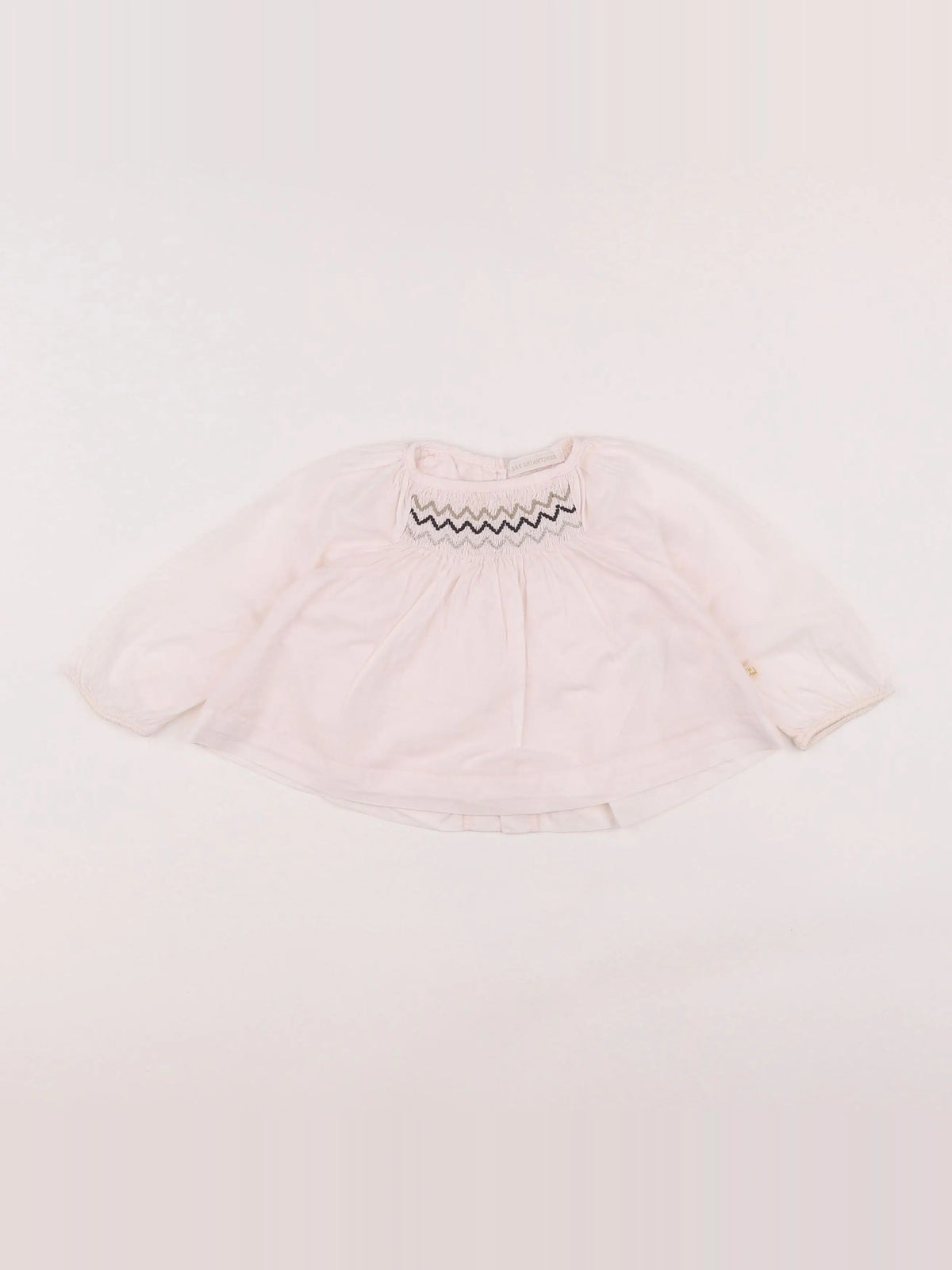 Les Enfantines - blouse rose - 6 mois