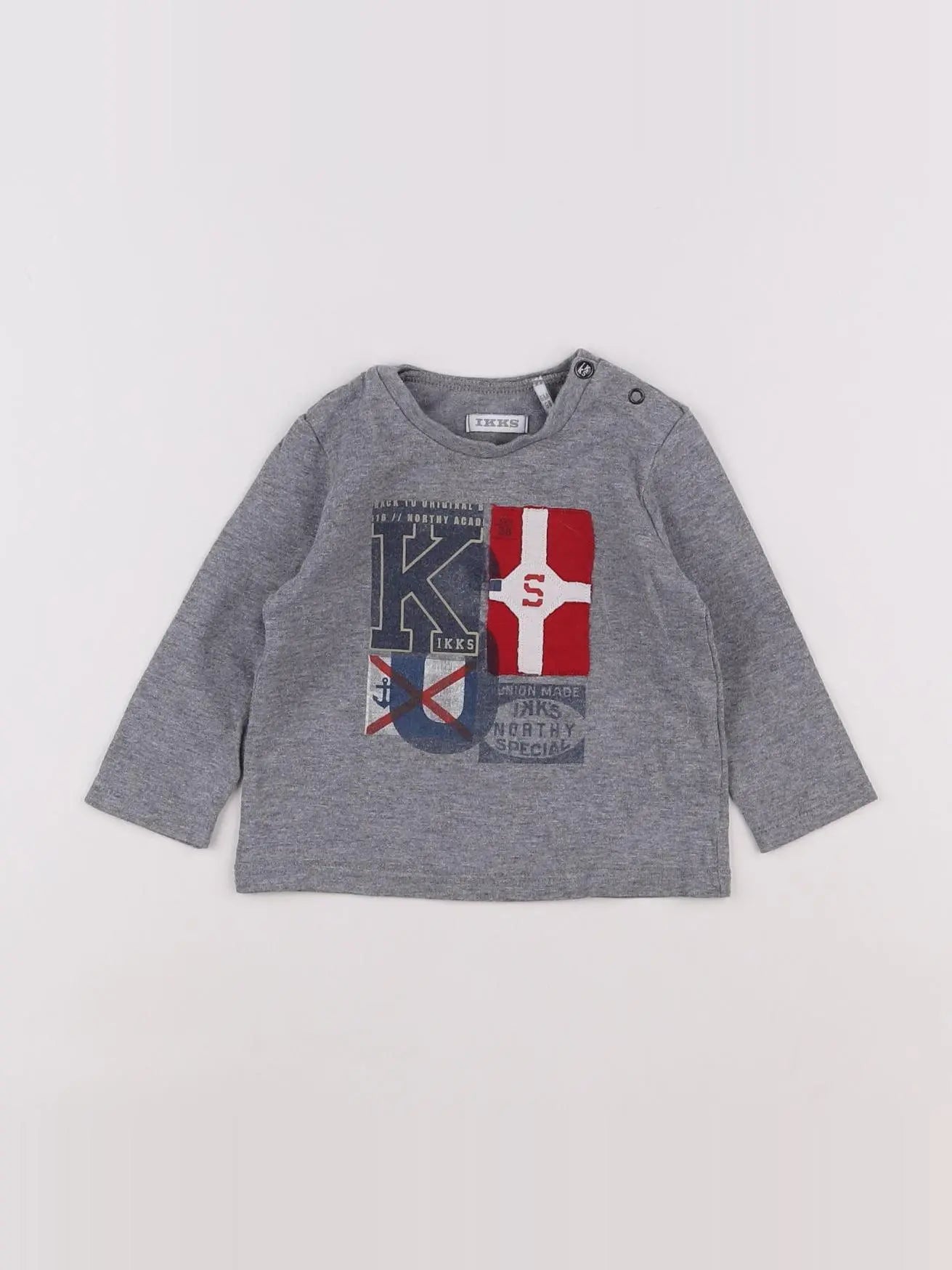 IKKS - tee-shirt gris - 6 mois