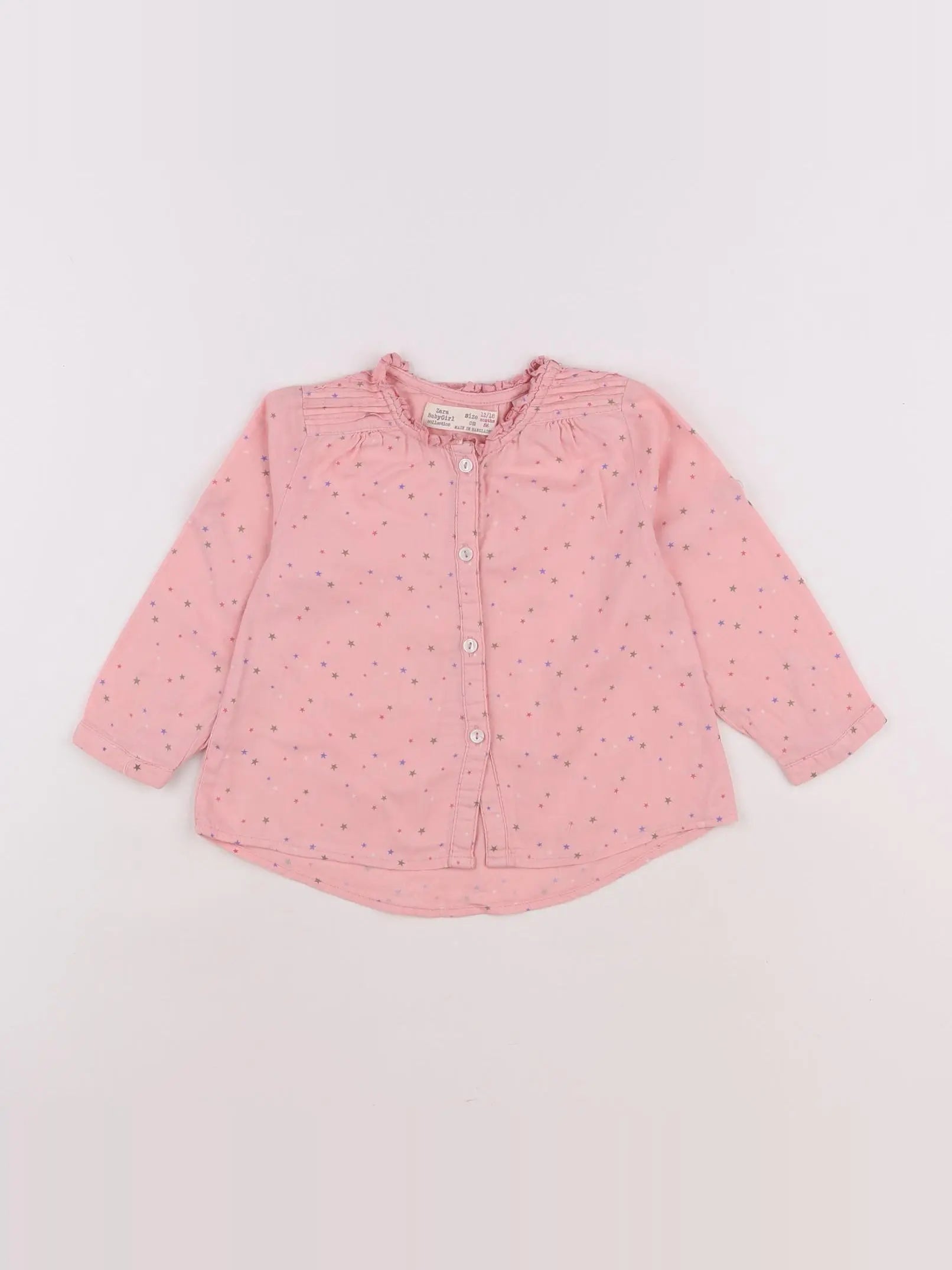 Zara - blouse rose - 12/18 mois
