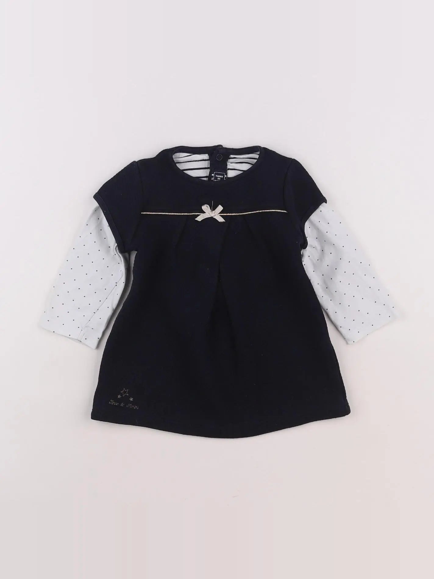 Terre de marins - robe bleu, blanc - 12 mois