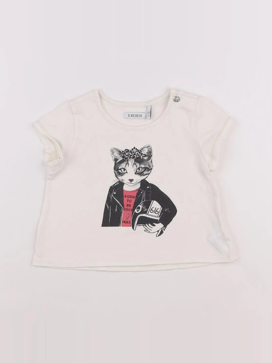 IKKS - tee-shirt beige - 12 mois