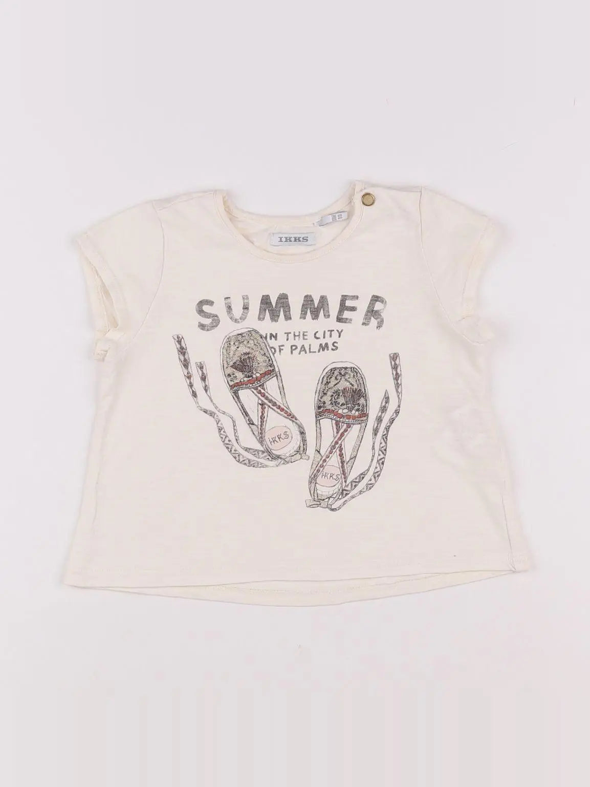 IKKS - tee-shirt beige - 18 mois