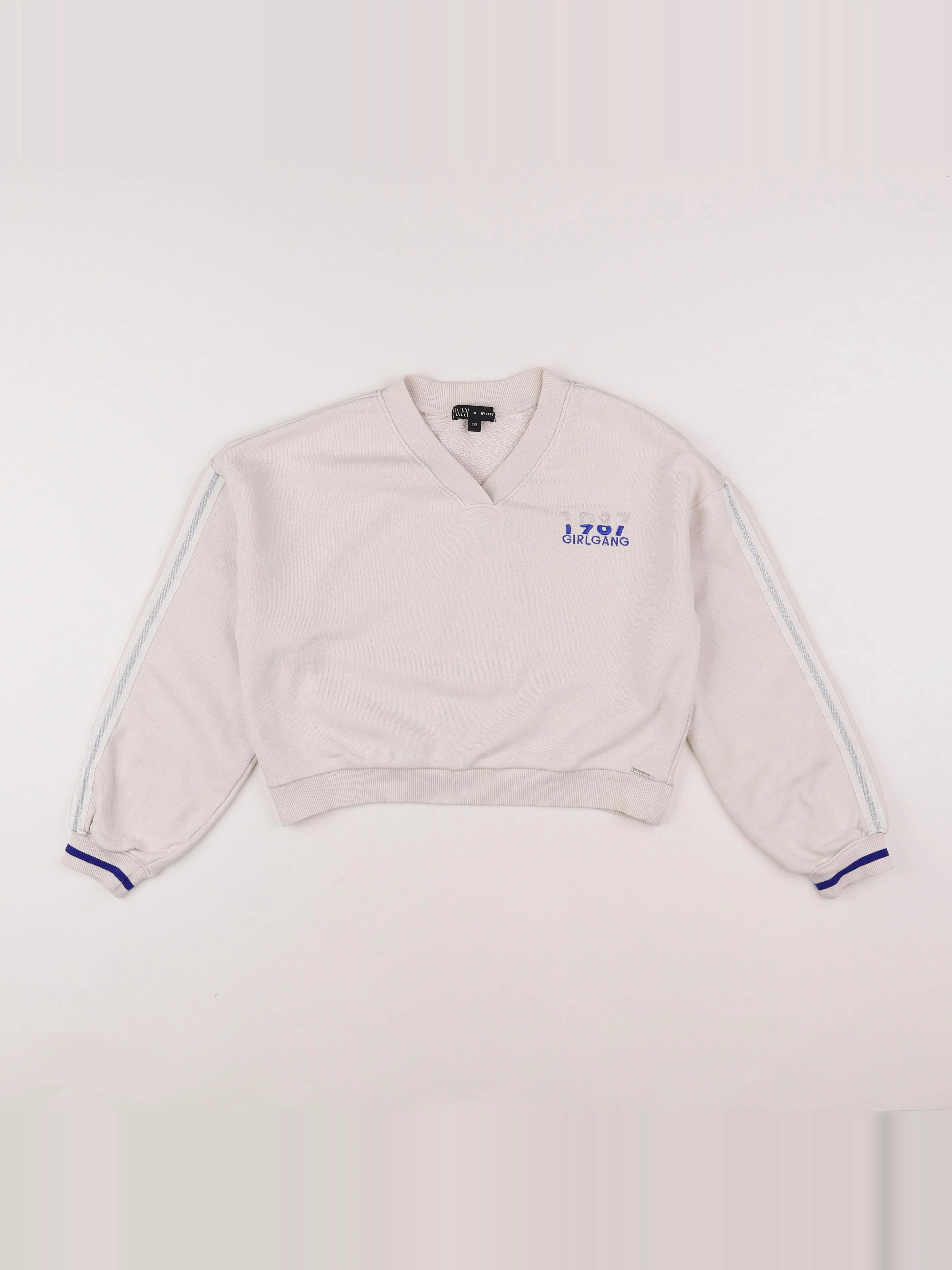 IKKS - sweat court beige - 10 ans
