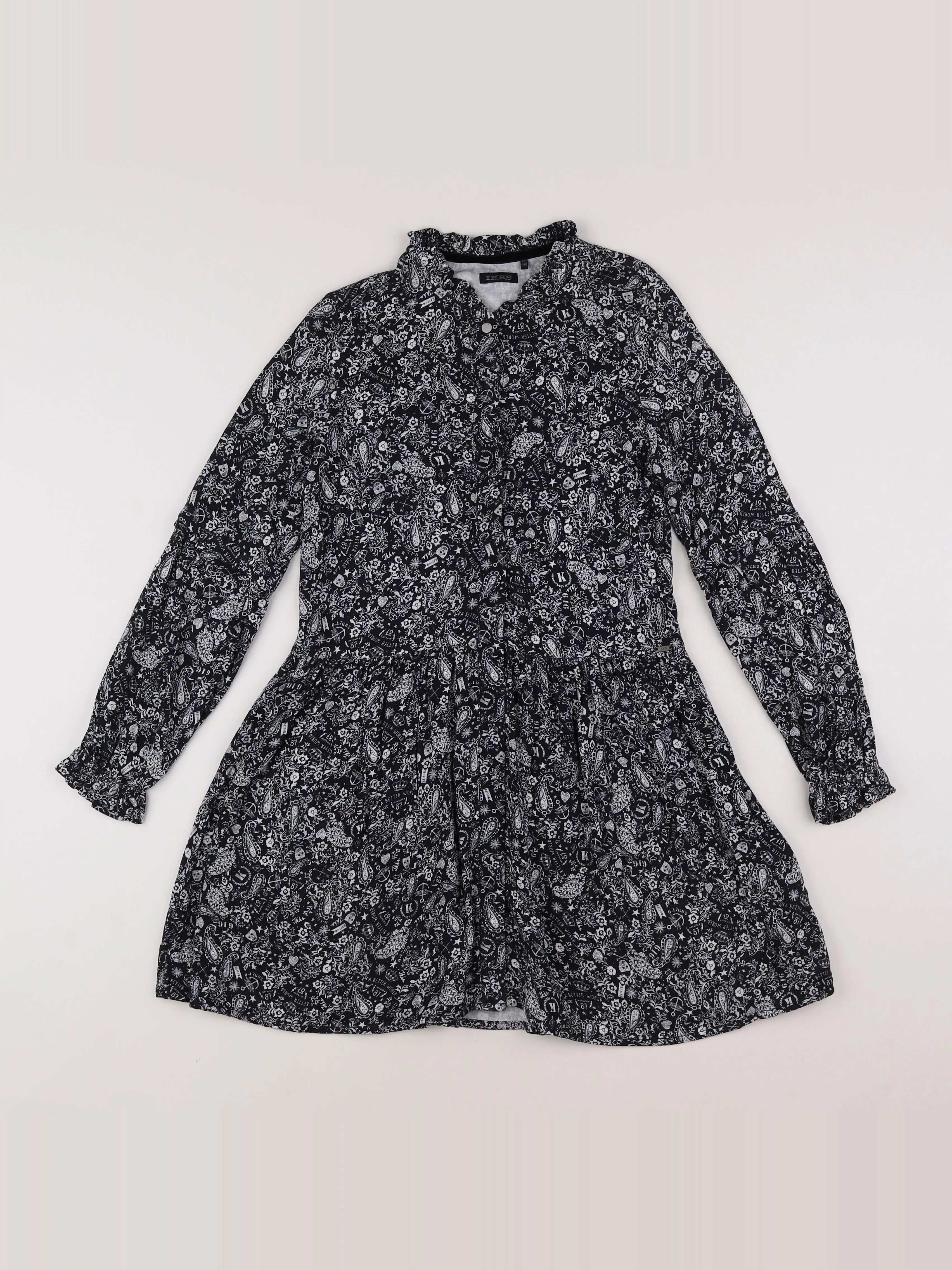 IKKS - robe noir - 10 ans