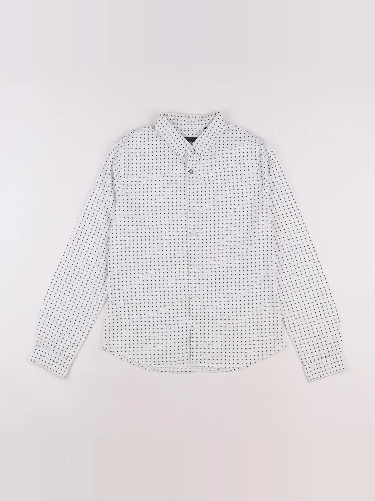 IKKS - chemise blanc, noir - 10 ans