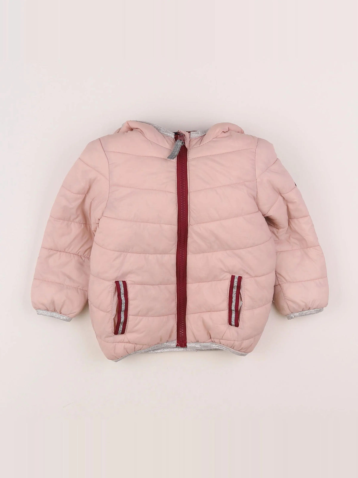 Vertbaudet - doudoune réversible rose - 2 ans