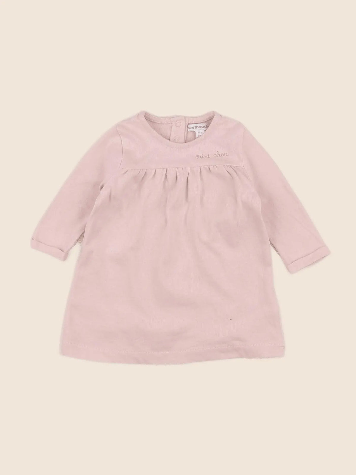 Vertbaudet - robe rose - 6 mois