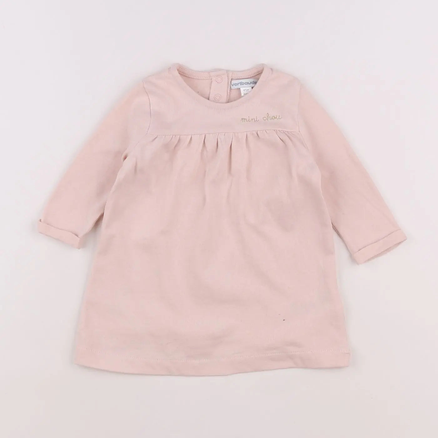 Vertbaudet - robe rose - 6 mois