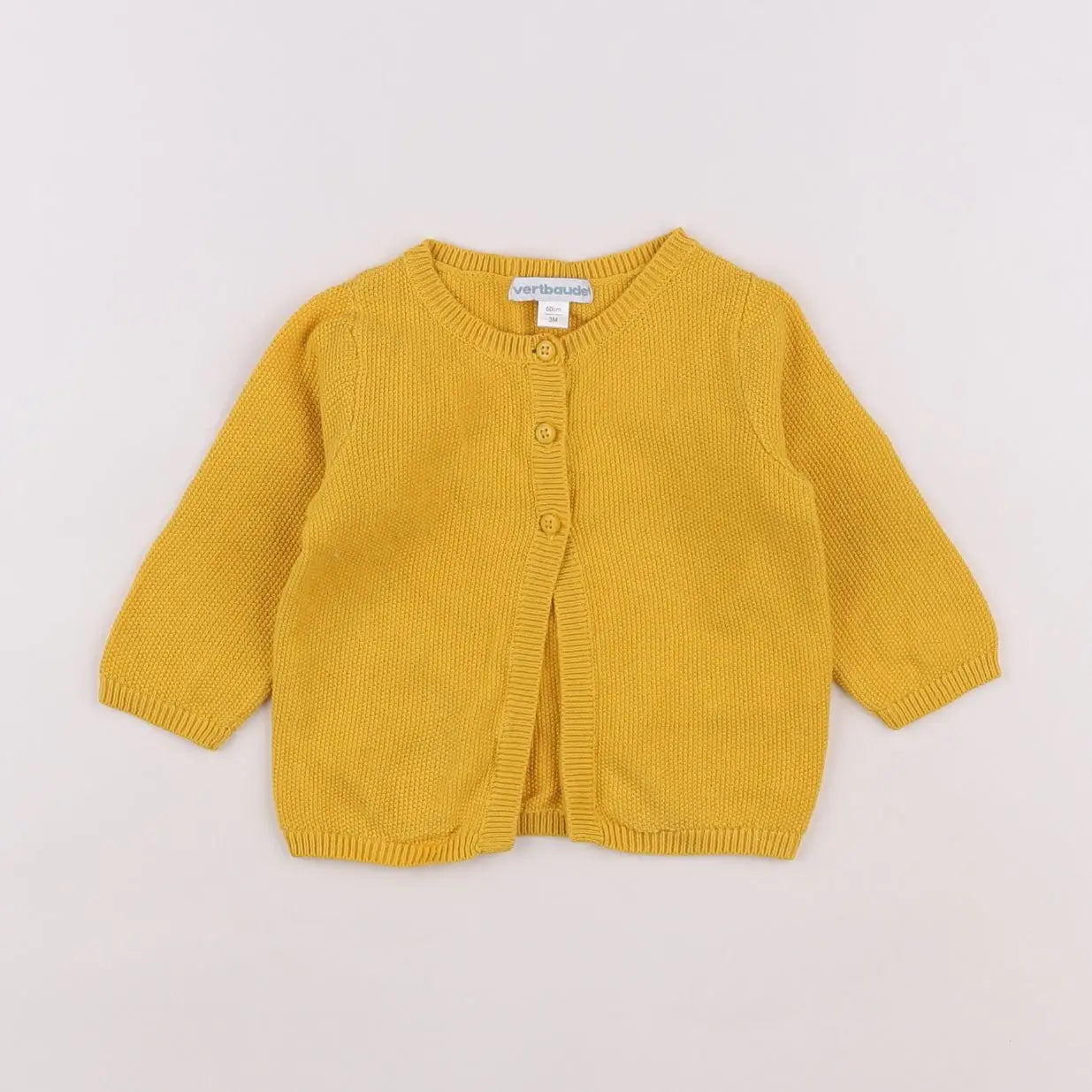 Vertbaudet - gilet jaune - 3 mois