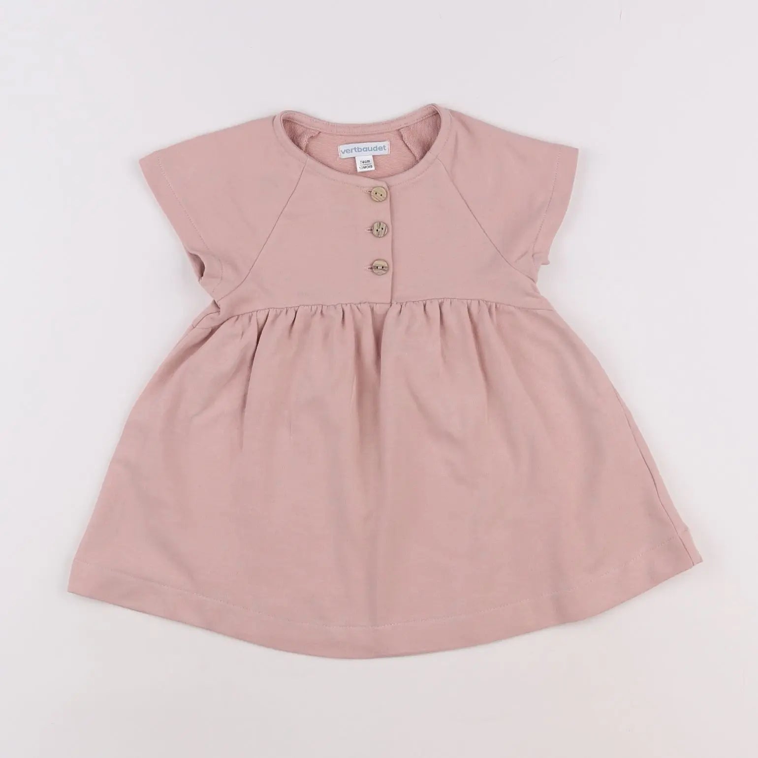 Vertbaudet - robe rose - 12 mois