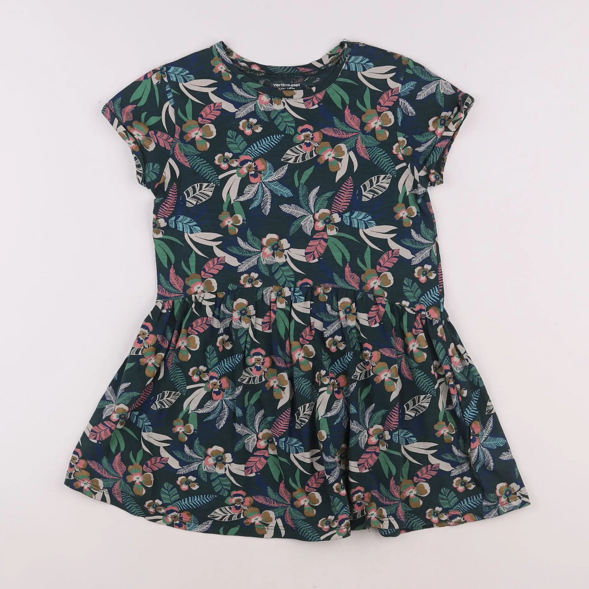 Vertbaudet - robe vert - 8 ans