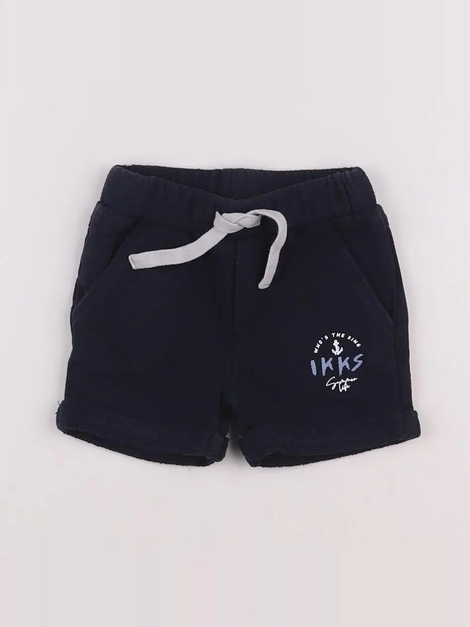 IKKS - short bleu - 6 mois