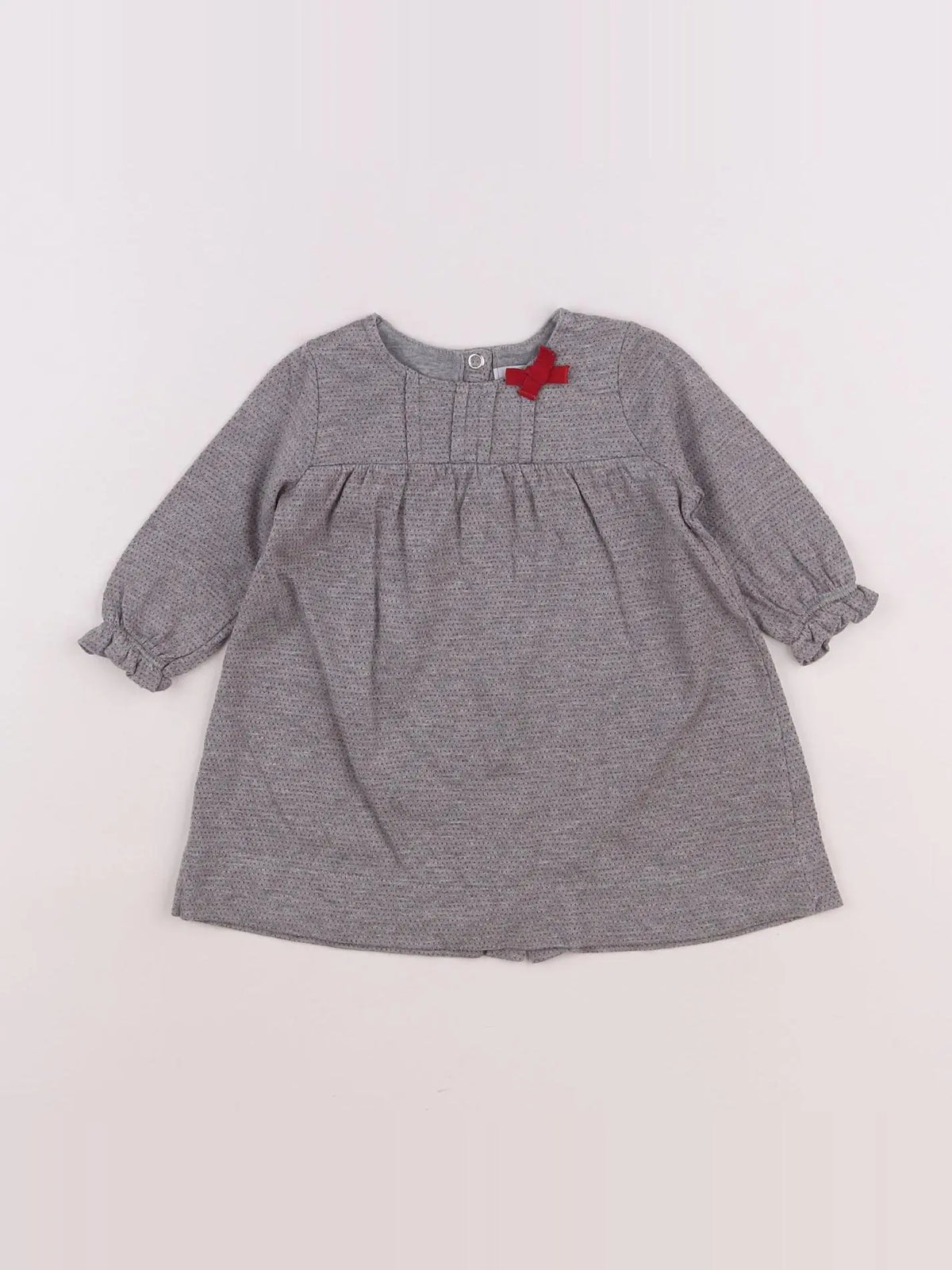 Petit Bateau - robe gris - 6 mois