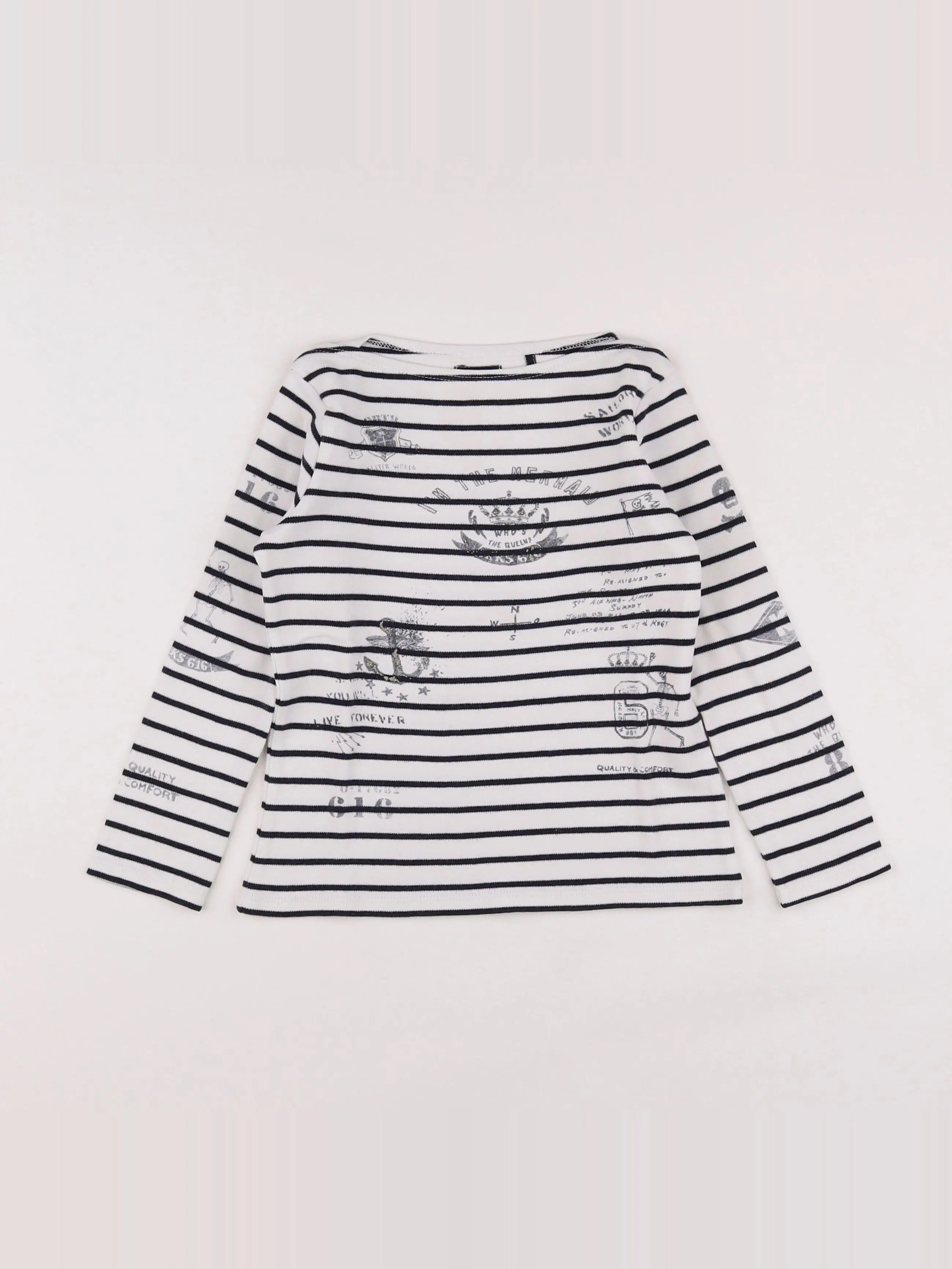 IKKS - tee-shirt blanc - 6 ans