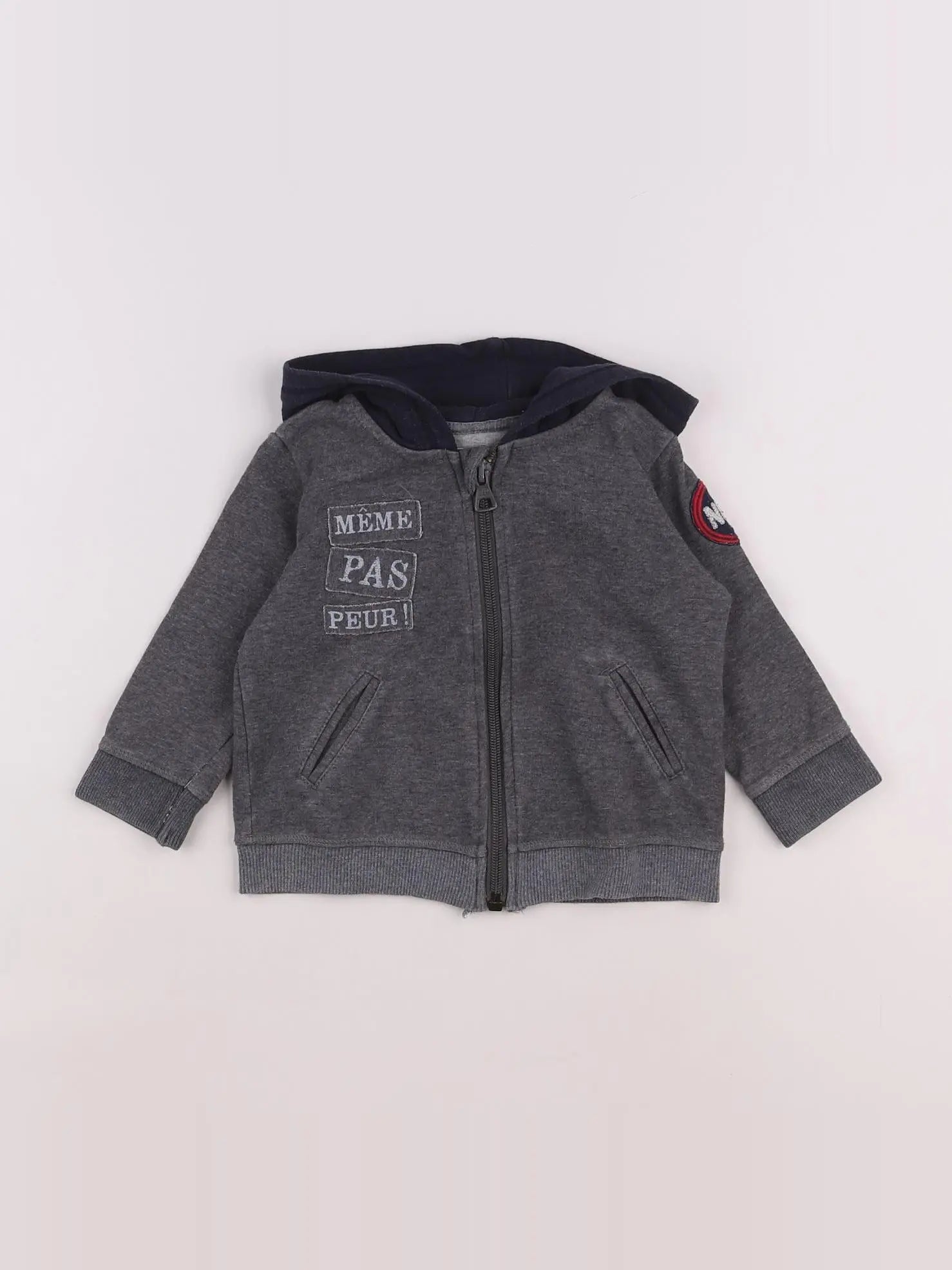 IKKS - sweat gris - 12 mois