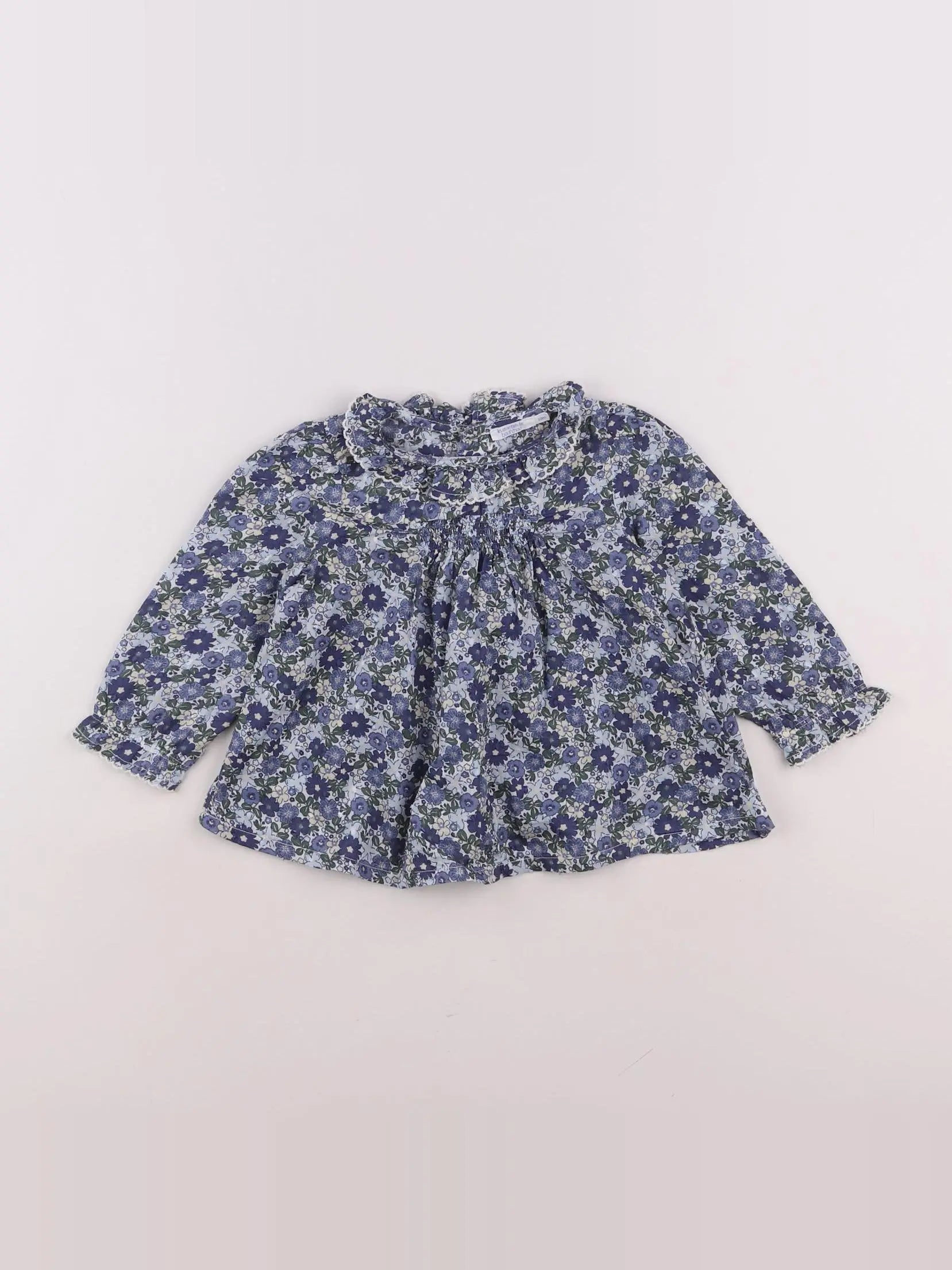 Boutchou - blouse bleu - 12 mois