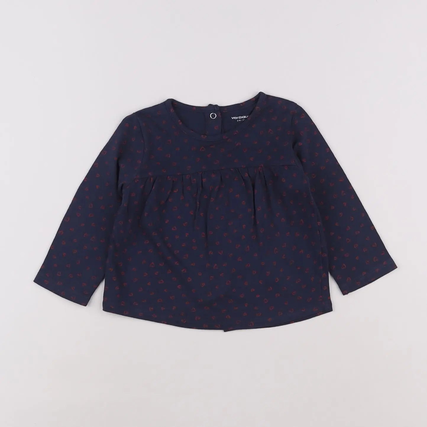 Vertbaudet - tee-shirt bleu - 9 mois