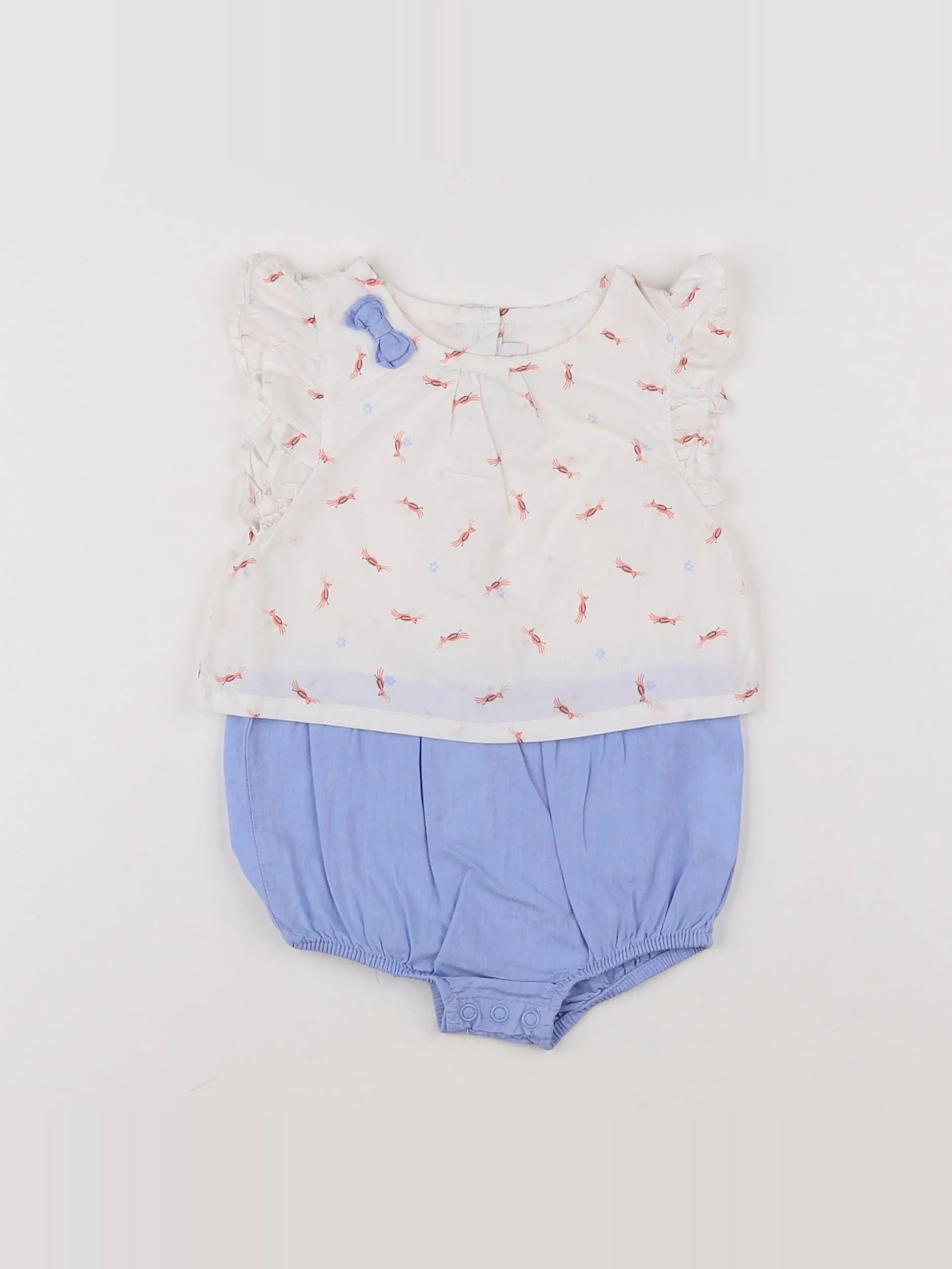 Cadet Rousselle - combinaison blanc, bleu - 12 mois
