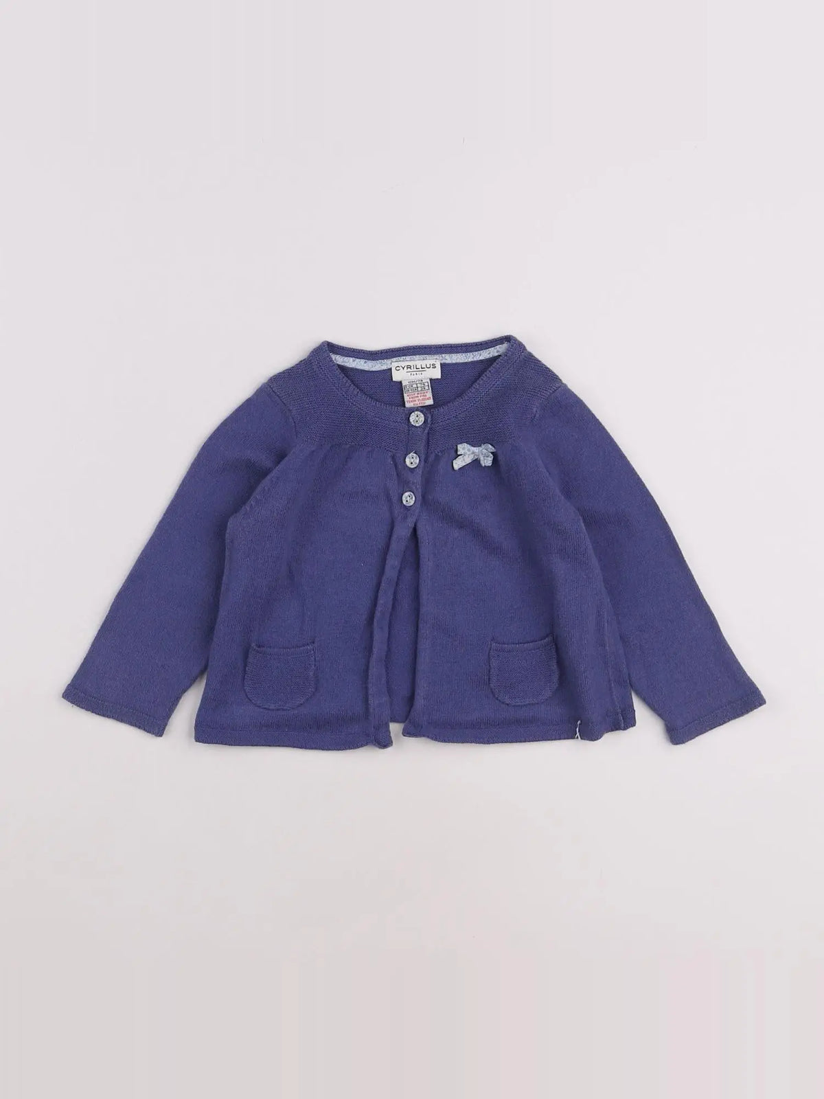 Cyrillus - gilet bleu - 12 mois
