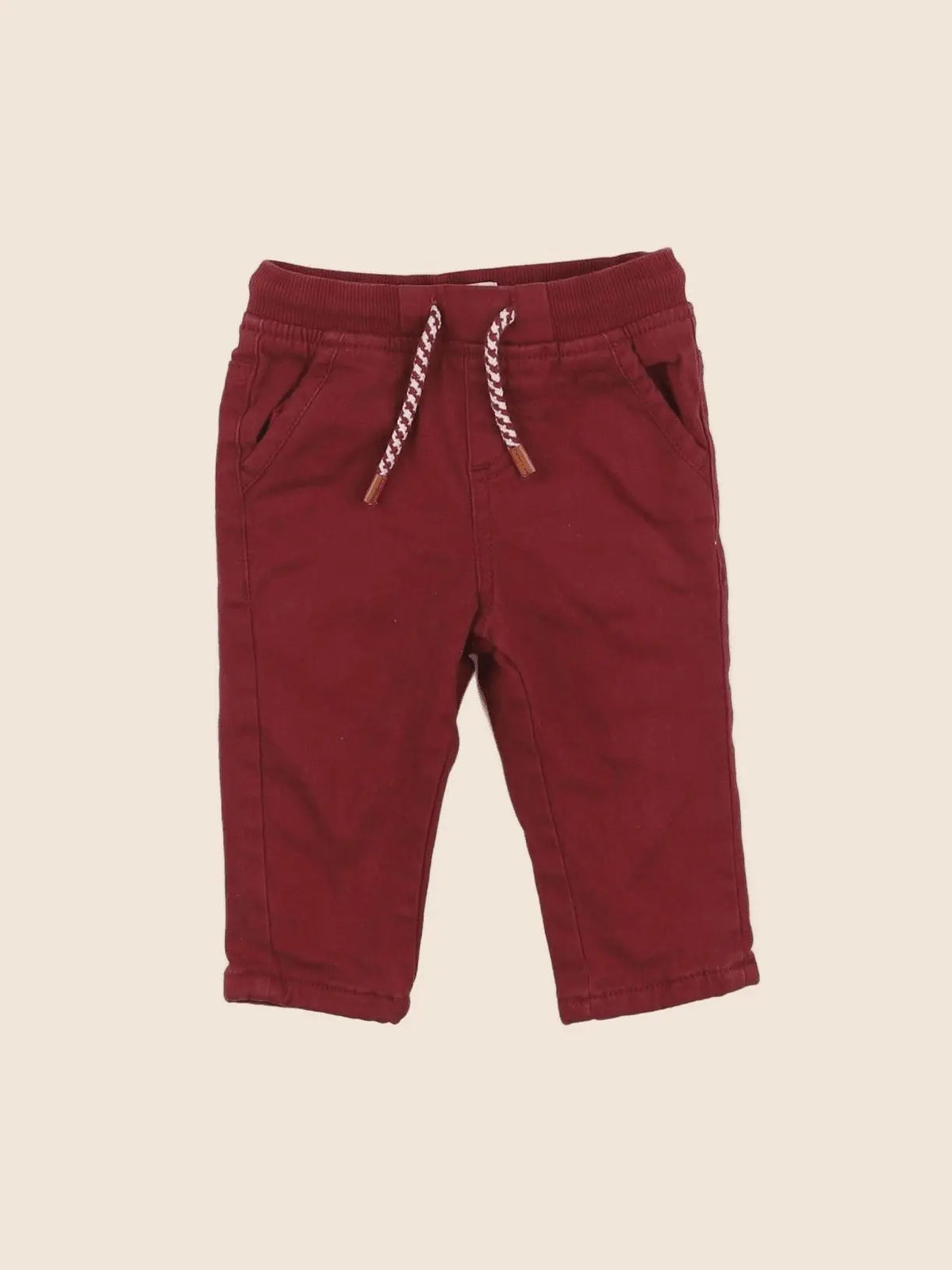 Vertbaudet - jean rouge - 9 mois