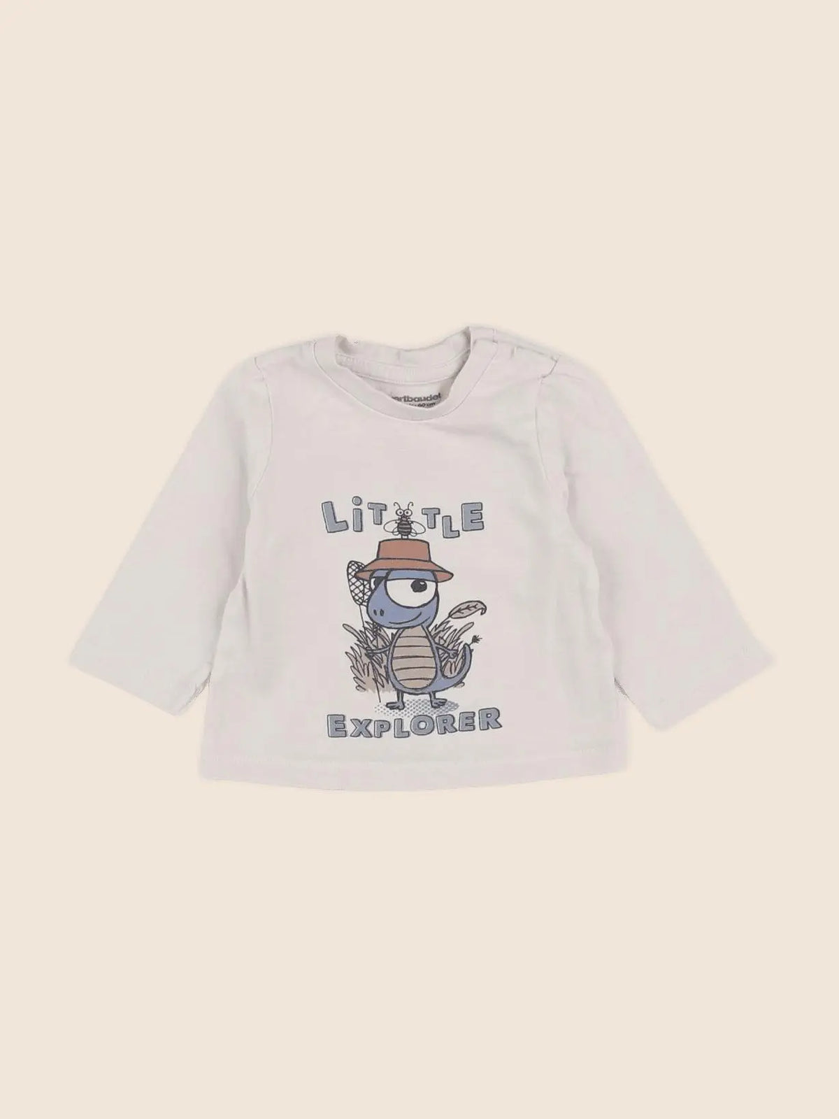 Vertbaudet - tee-shirt beige - 3 mois