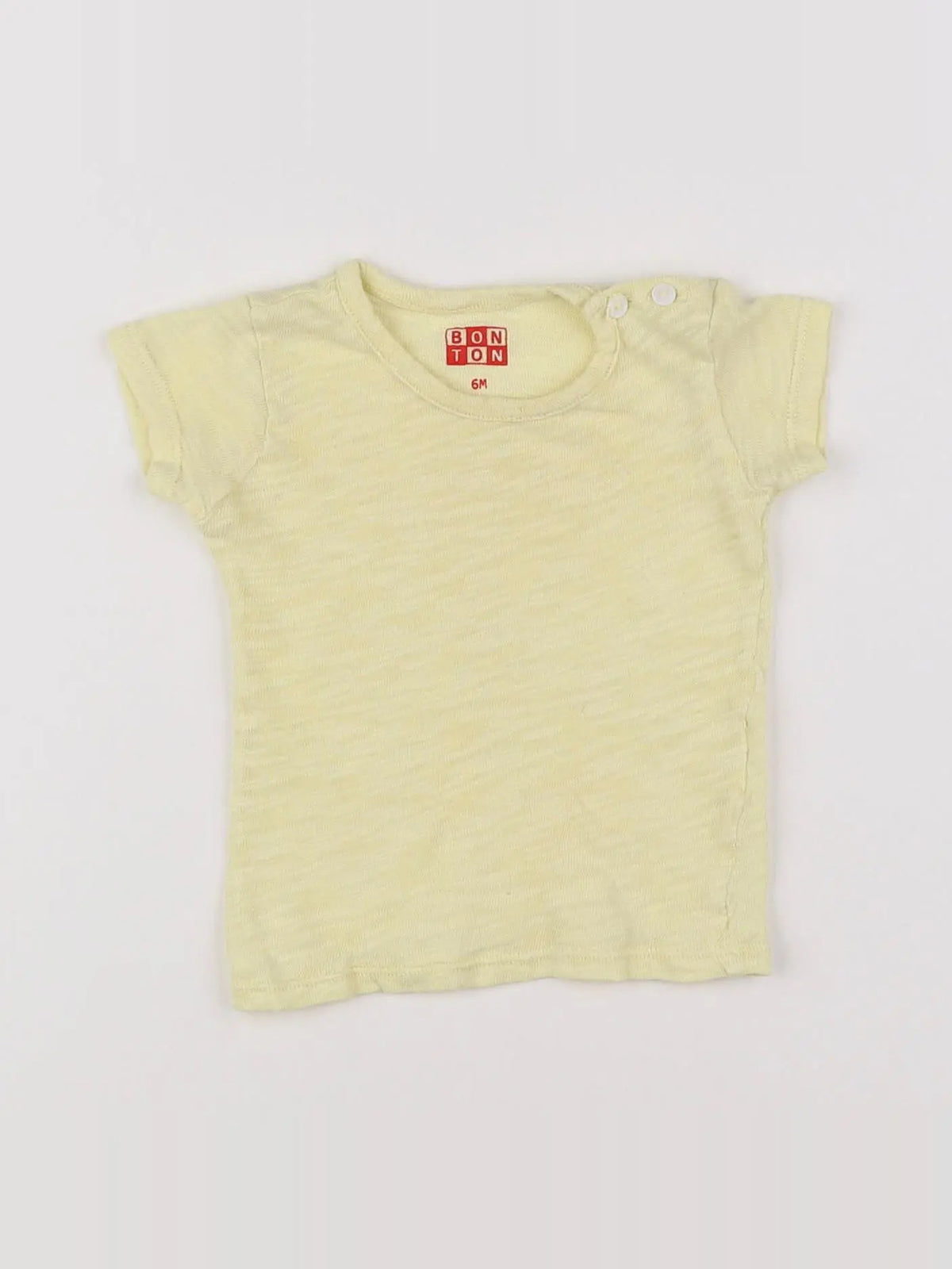 Bonton - tee-shirt jaune - 6 mois