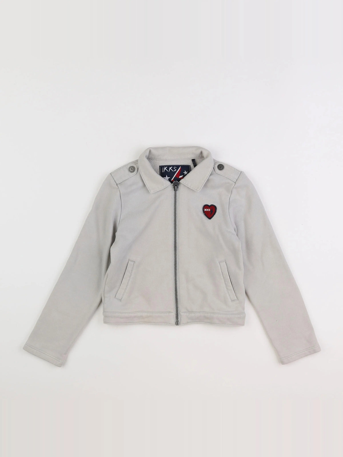 IKKS - sweat gris - 8 ans