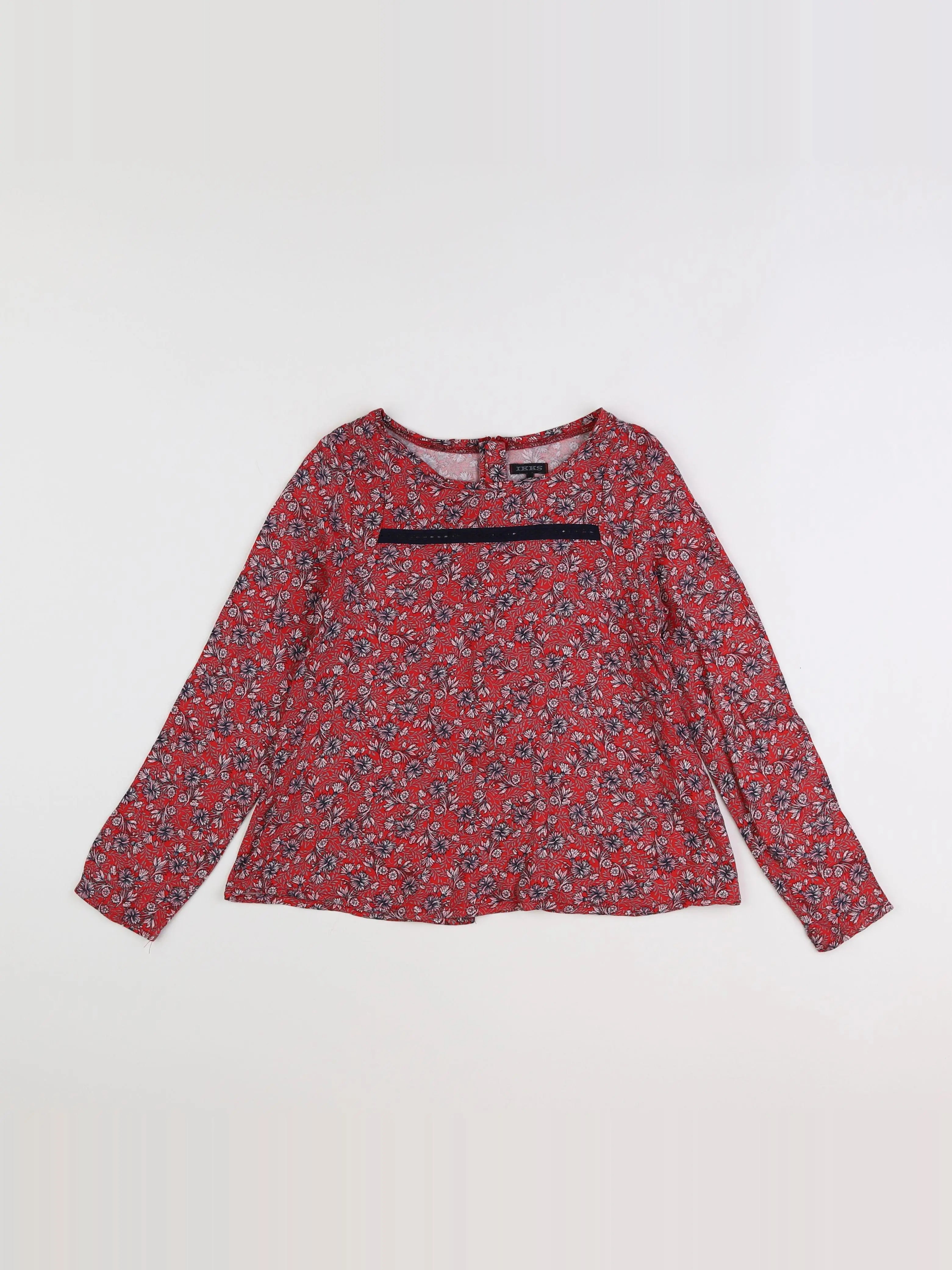 IKKS - blouse rouge - 8 ans