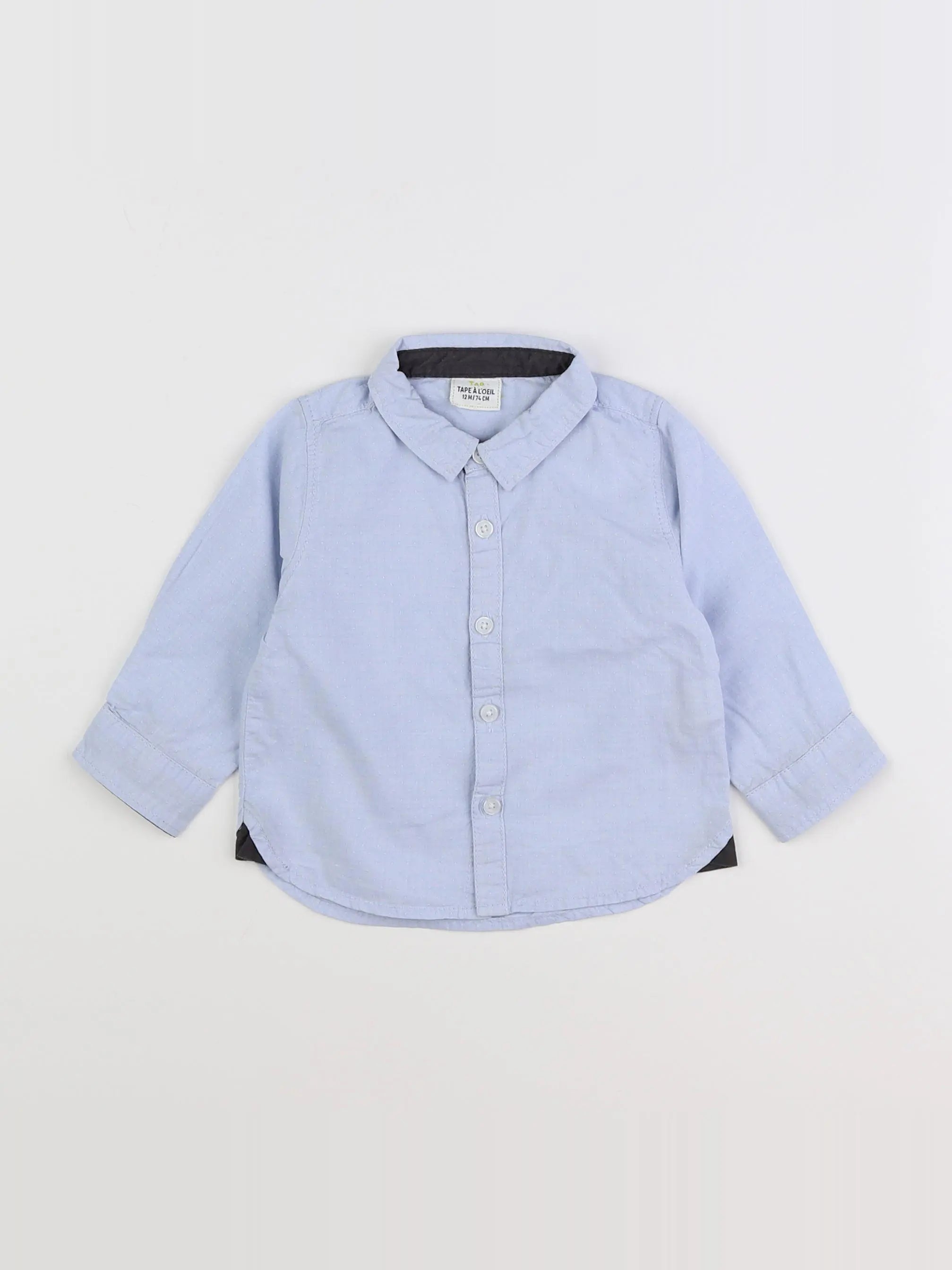 Tape à l'oeil - chemise bleu - 12 mois