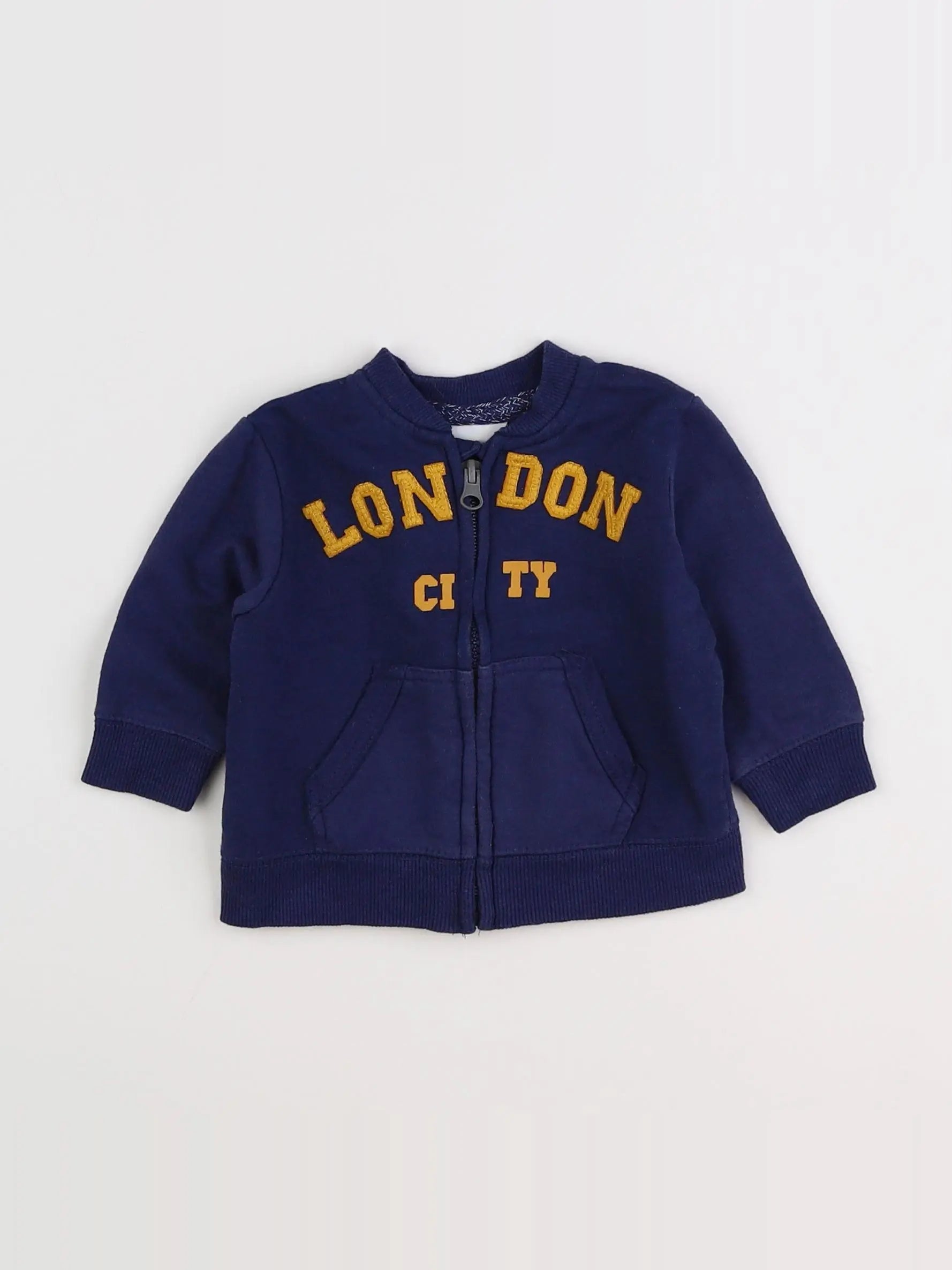 Zara - sweat bleu - 3/6 mois