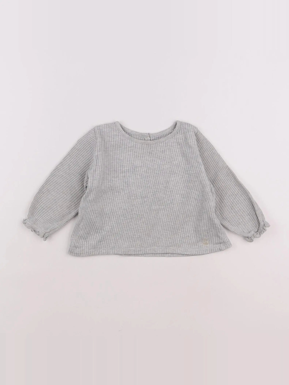 Petit Bateau - tee-shirt gris - 12 mois