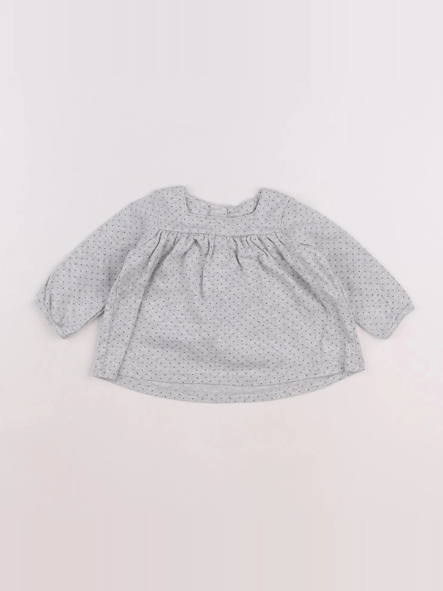 Petit Bateau - tee-shirt gris - 6 mois