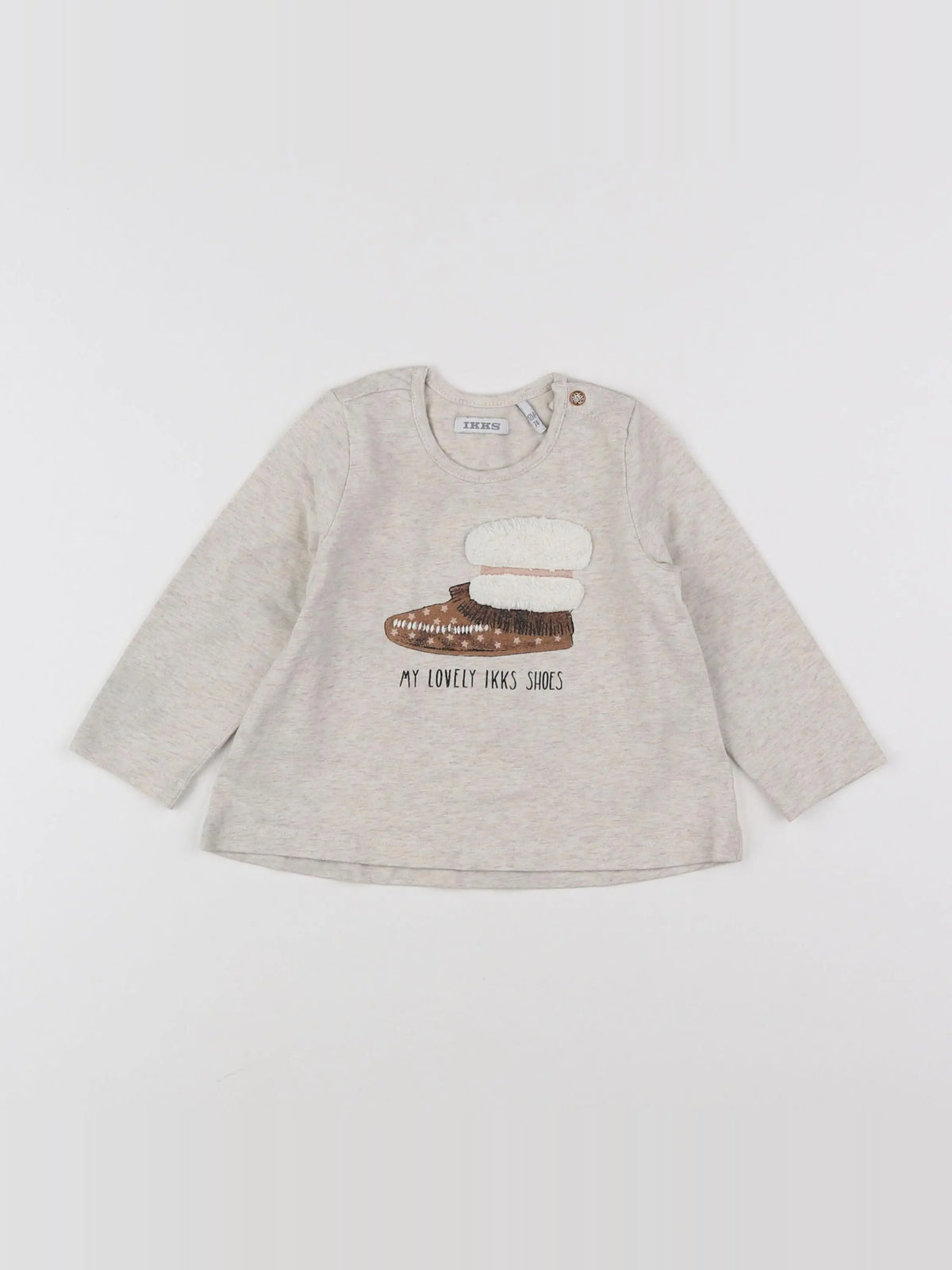 IKKS - tee-shirt beige - 12 mois