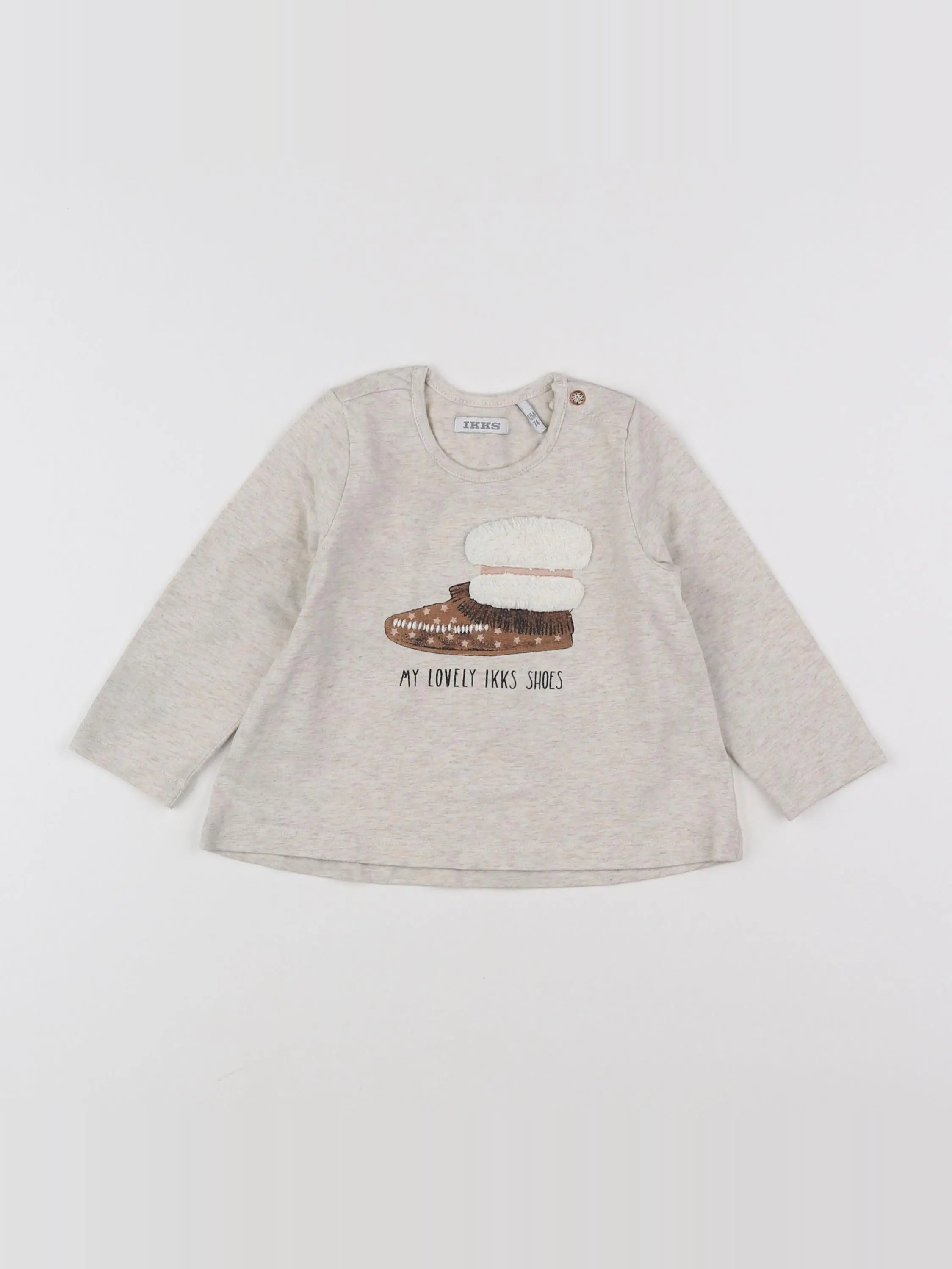 IKKS - tee-shirt beige - 12 mois