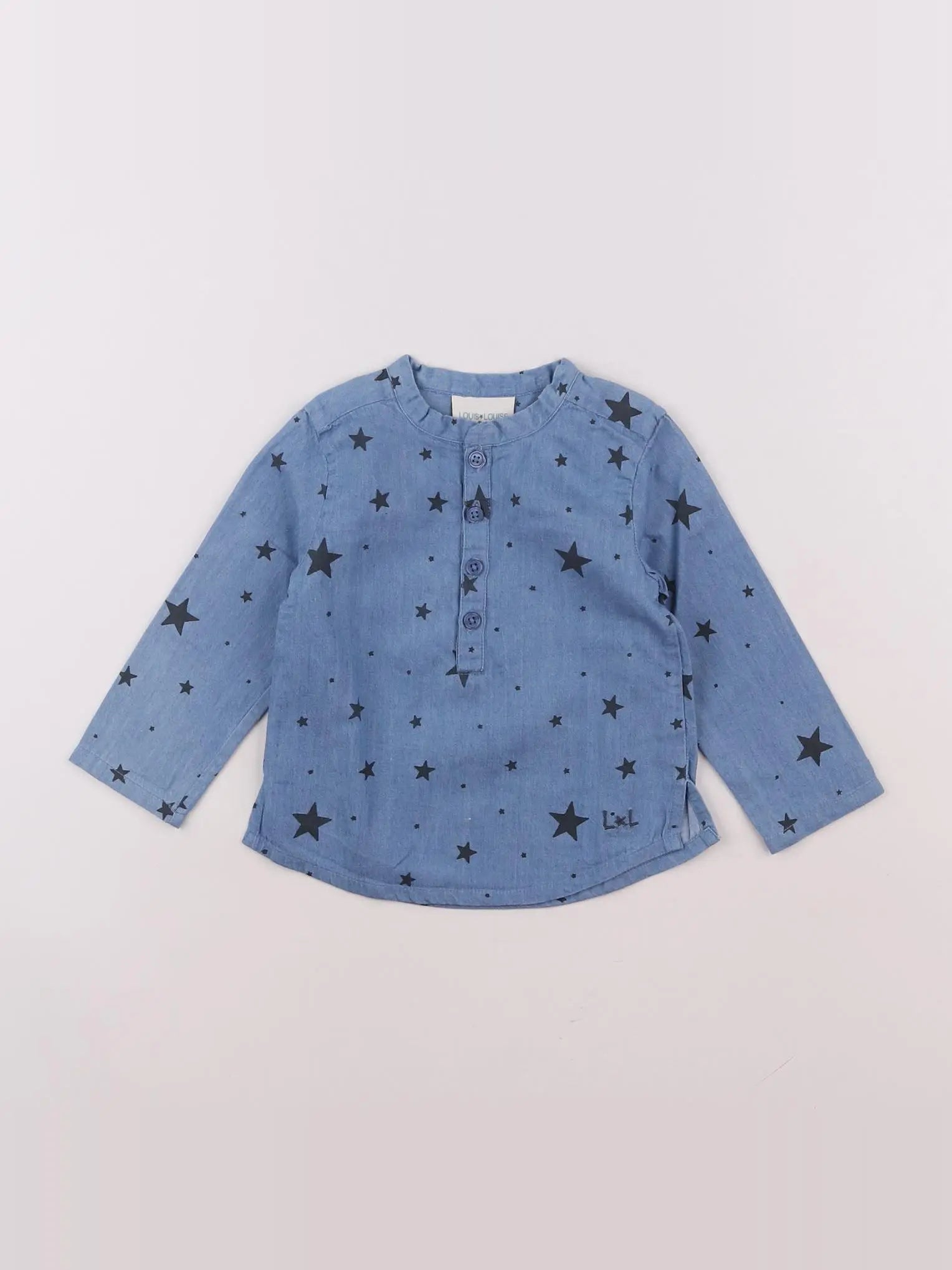 Louis Louise - blouse bleu - 12 mois