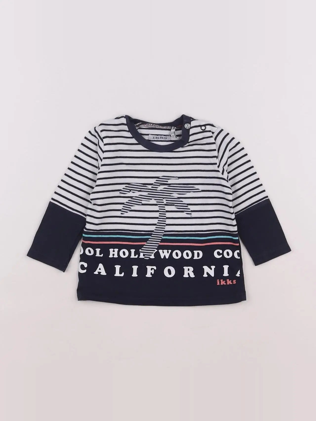 IKKS - tee-shirt bleu - 6 mois