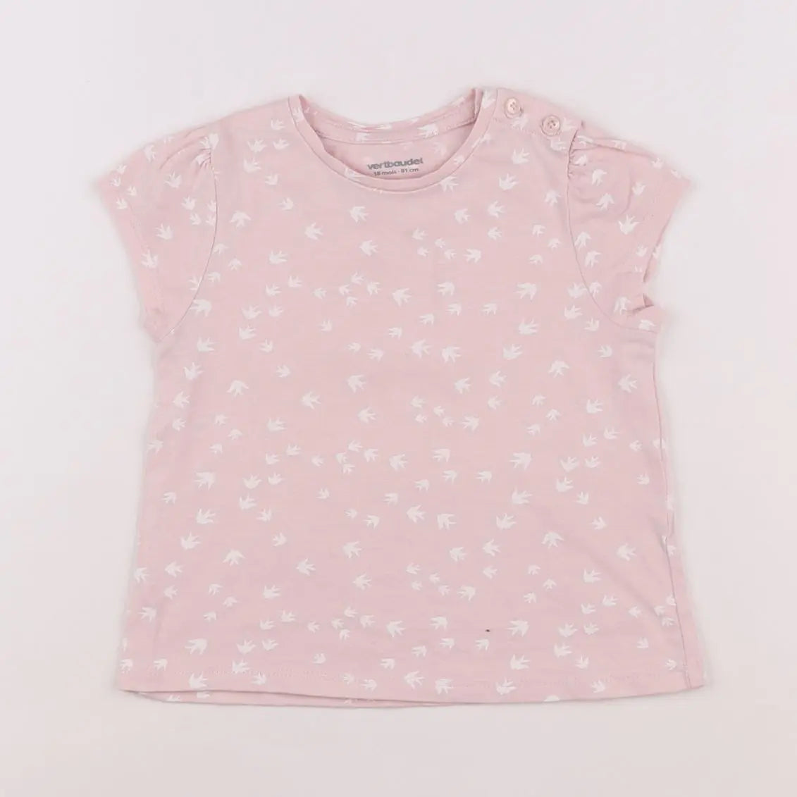 Vertbaudet - tee-shirt rose - 18 mois