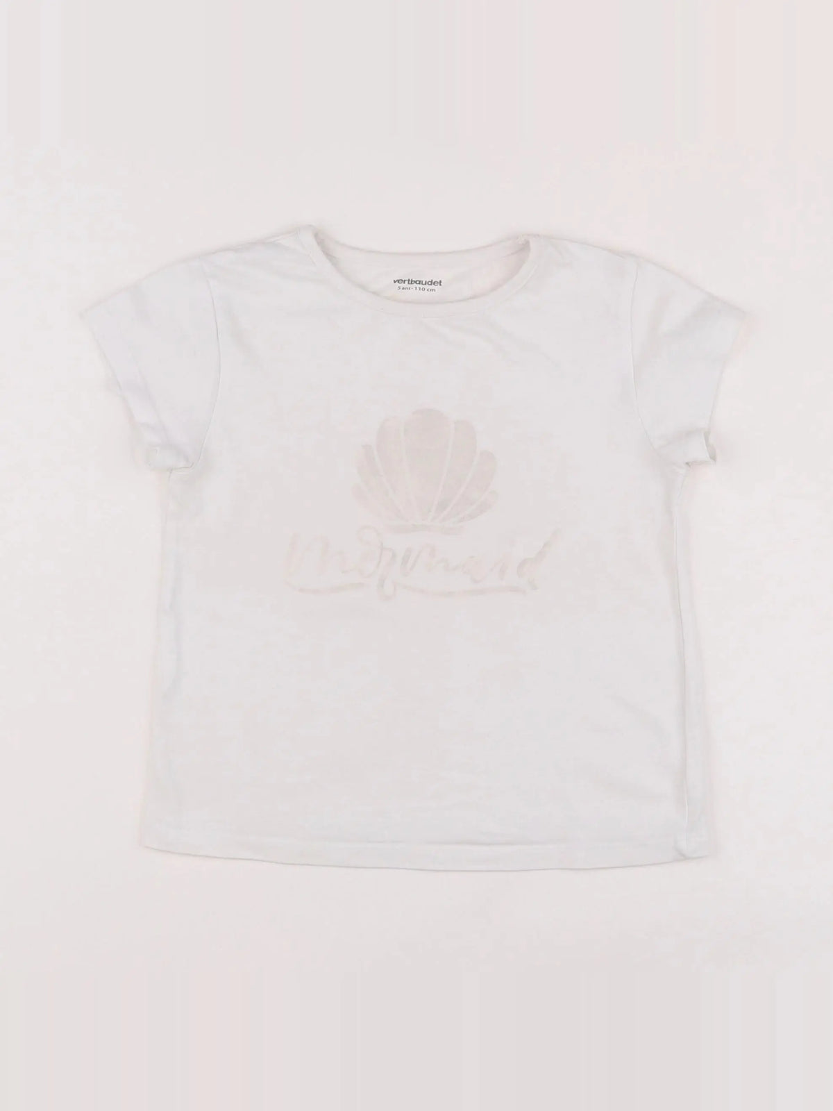 Vertbaudet - tee-shirt blanc - 5 ans