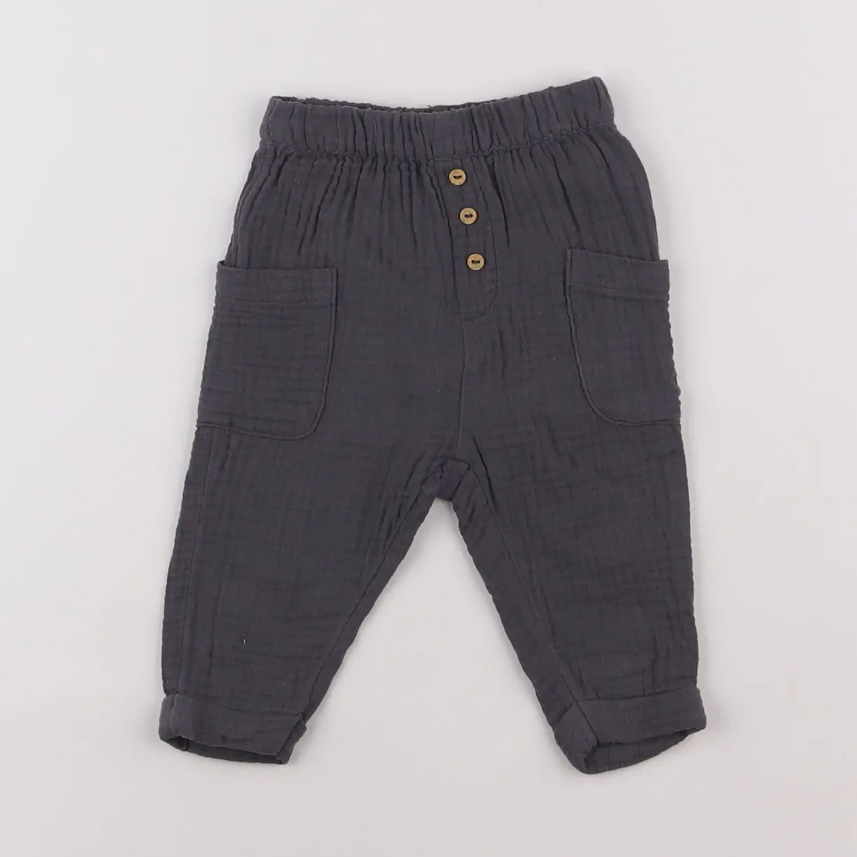 Vertbaudet - pantalon gris - 6 mois