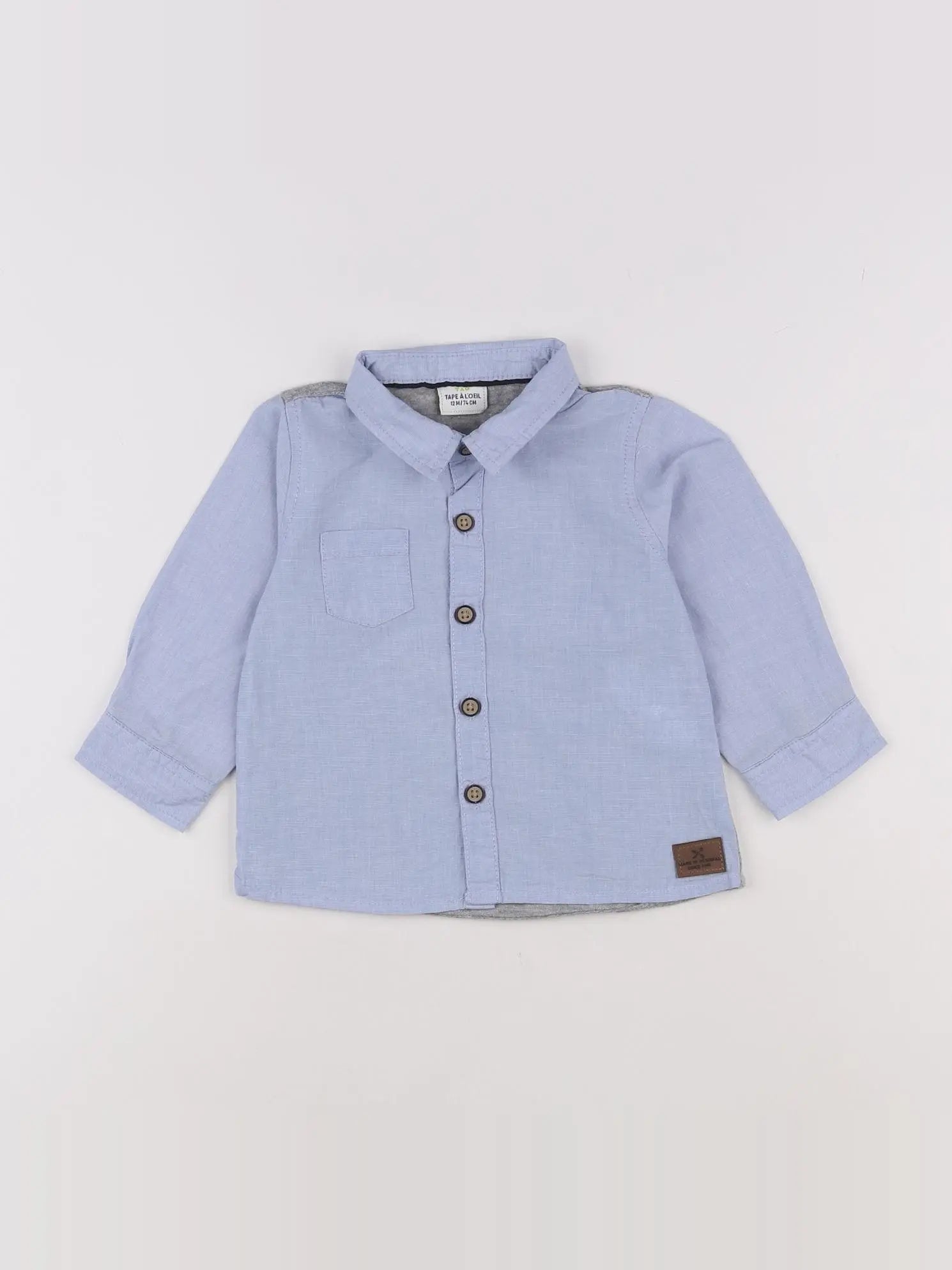 Tape à l'oeil - chemise bleu - 12 mois