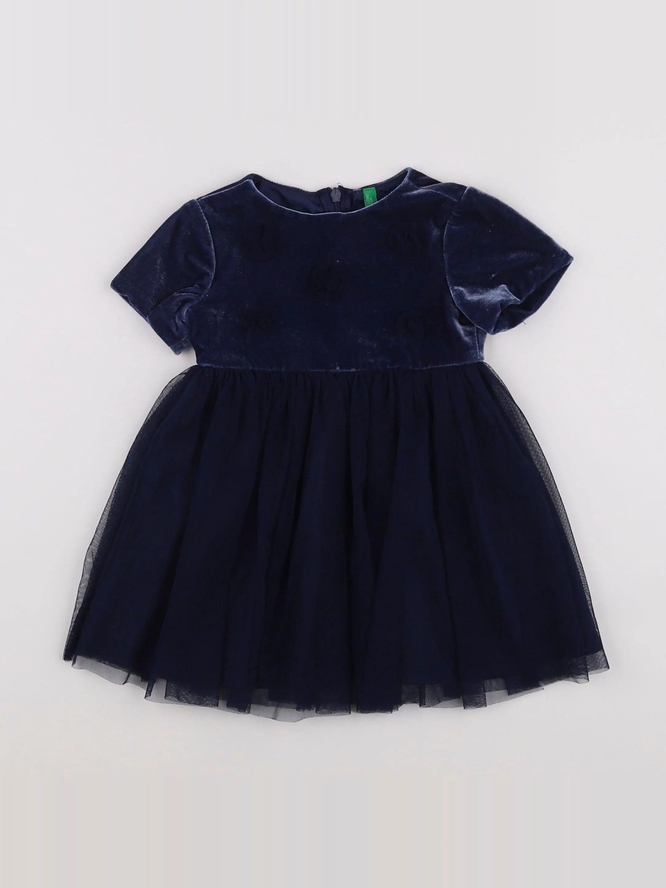 Benetton - robe bleu - 12 mois