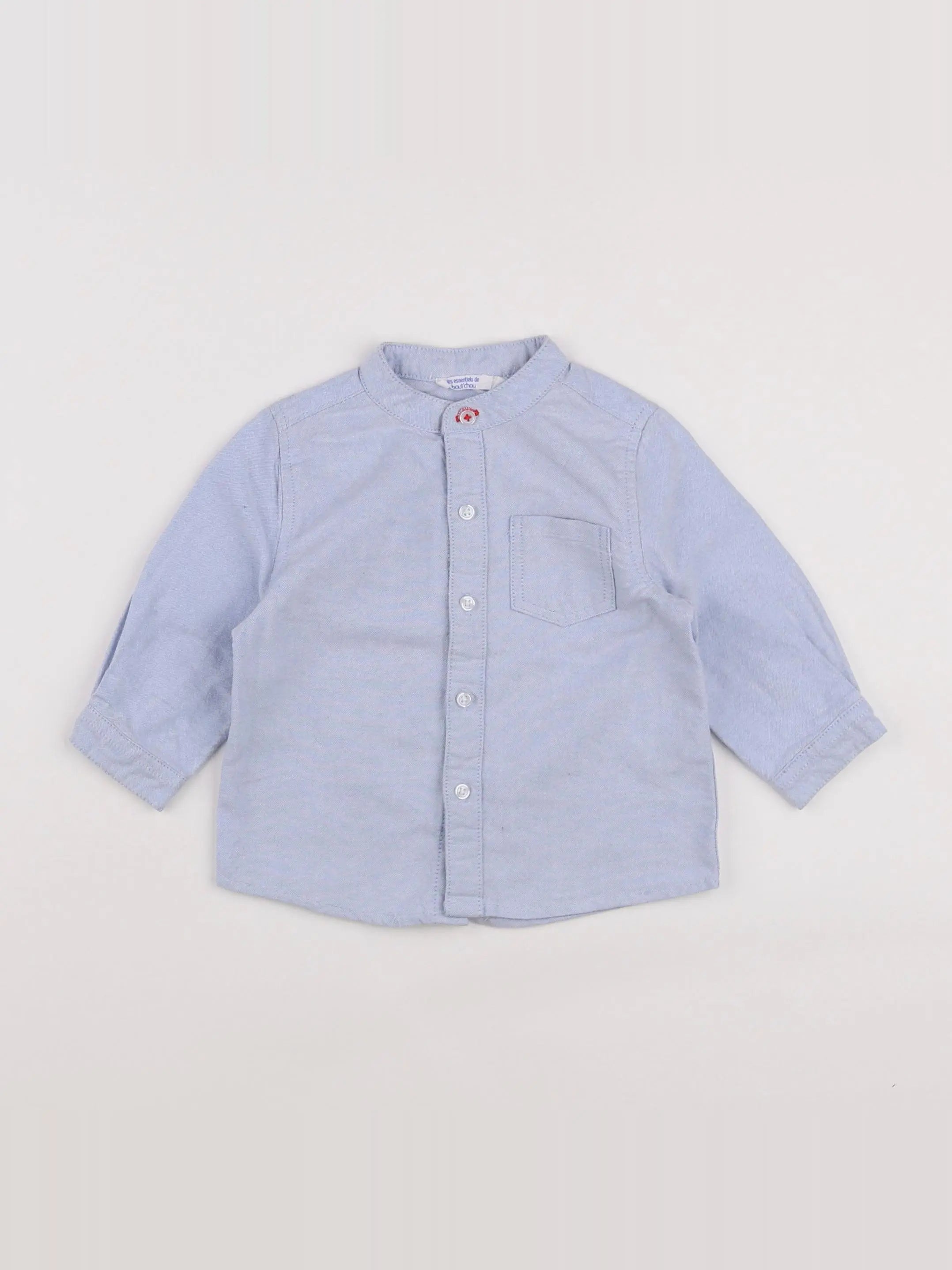 Boutchou - chemise bleu - 9 mois