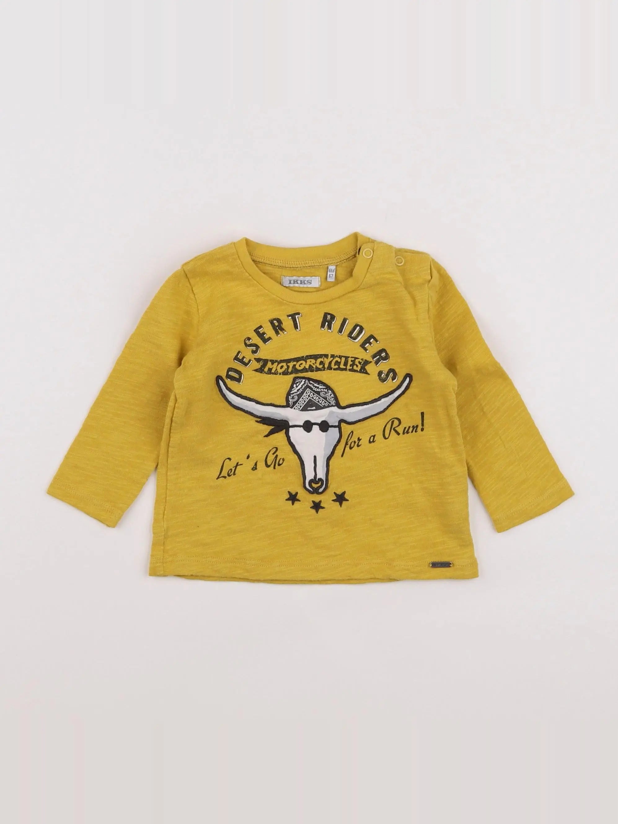 IKKS - tee-shirt jaune - 6 mois